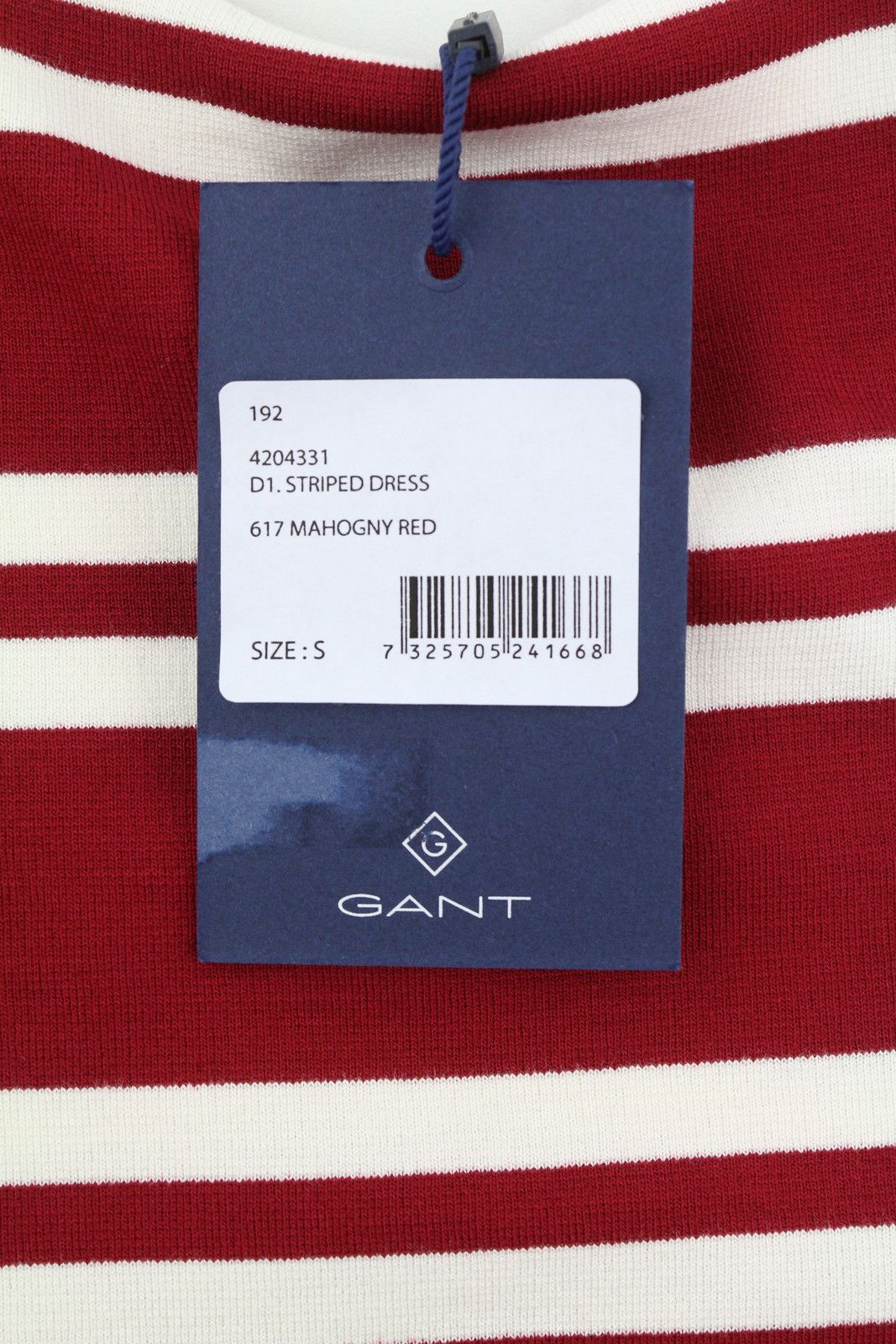 Gant STRIPED S Burgundy Round Neck 3/4 Sleeves Dress 85004 Size S / US 4 / IT 40 - 8 Thumbnail