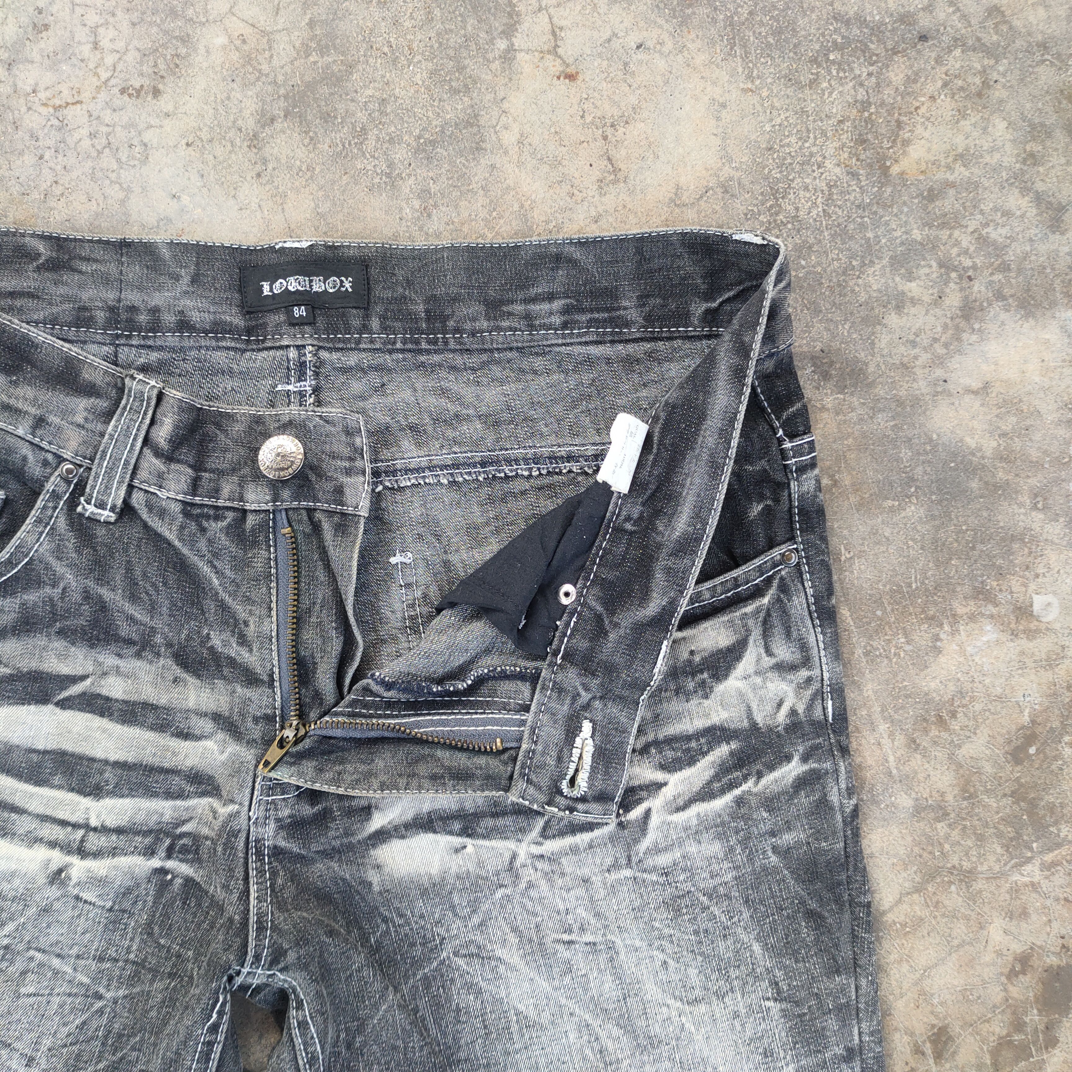 LOWBOX VTG LOW BOX BLACK BORO SHAHIKO PATCHWORK JEANS DENIM PANTS Size US 34 / EU 50 - 6 Thumbnail