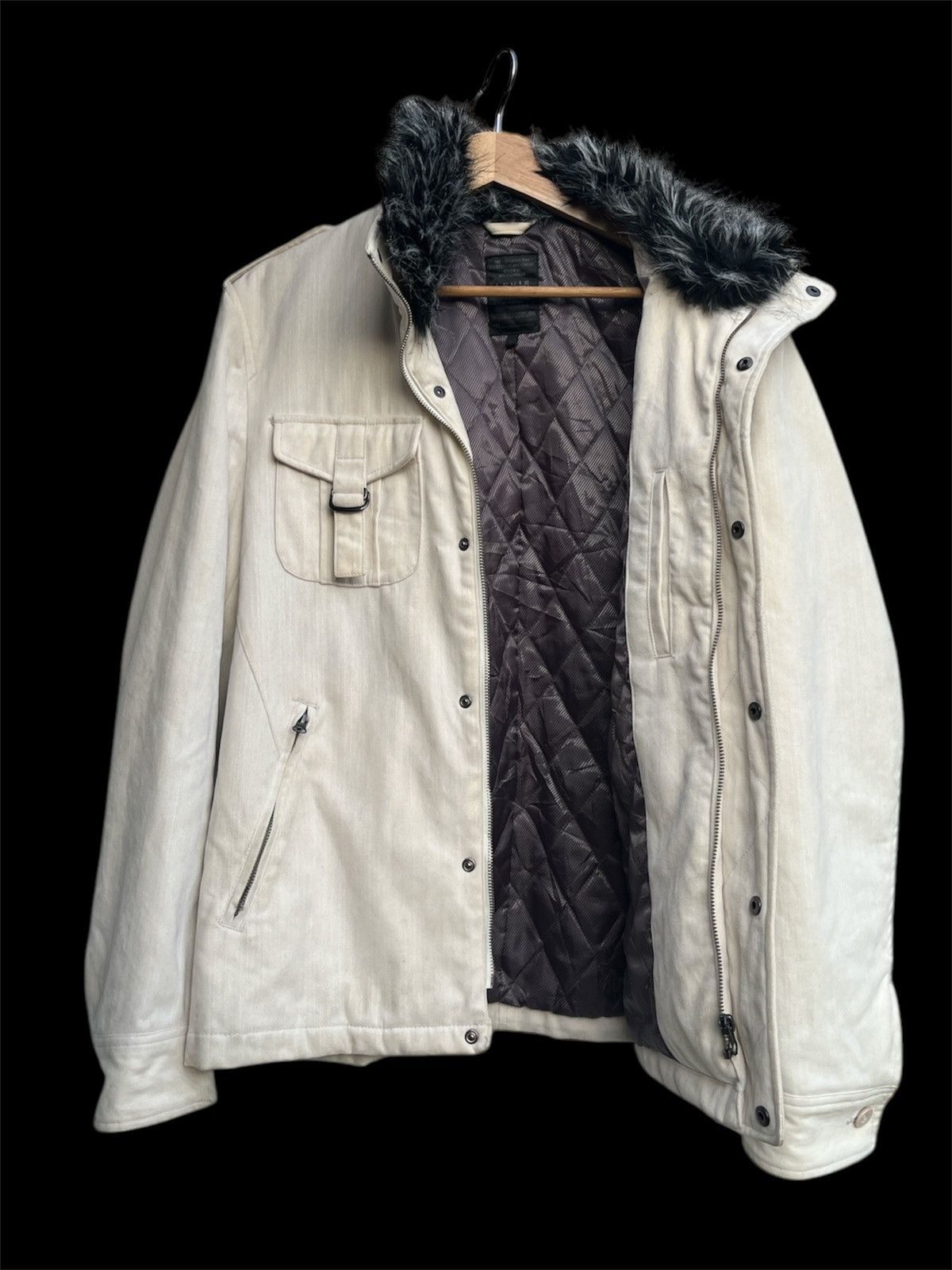 14th Addiction Louis Chavlon Faux Fur Collar Moleskin Jacket Size US L / EU 52-54 / 3 - 3 Thumbnail