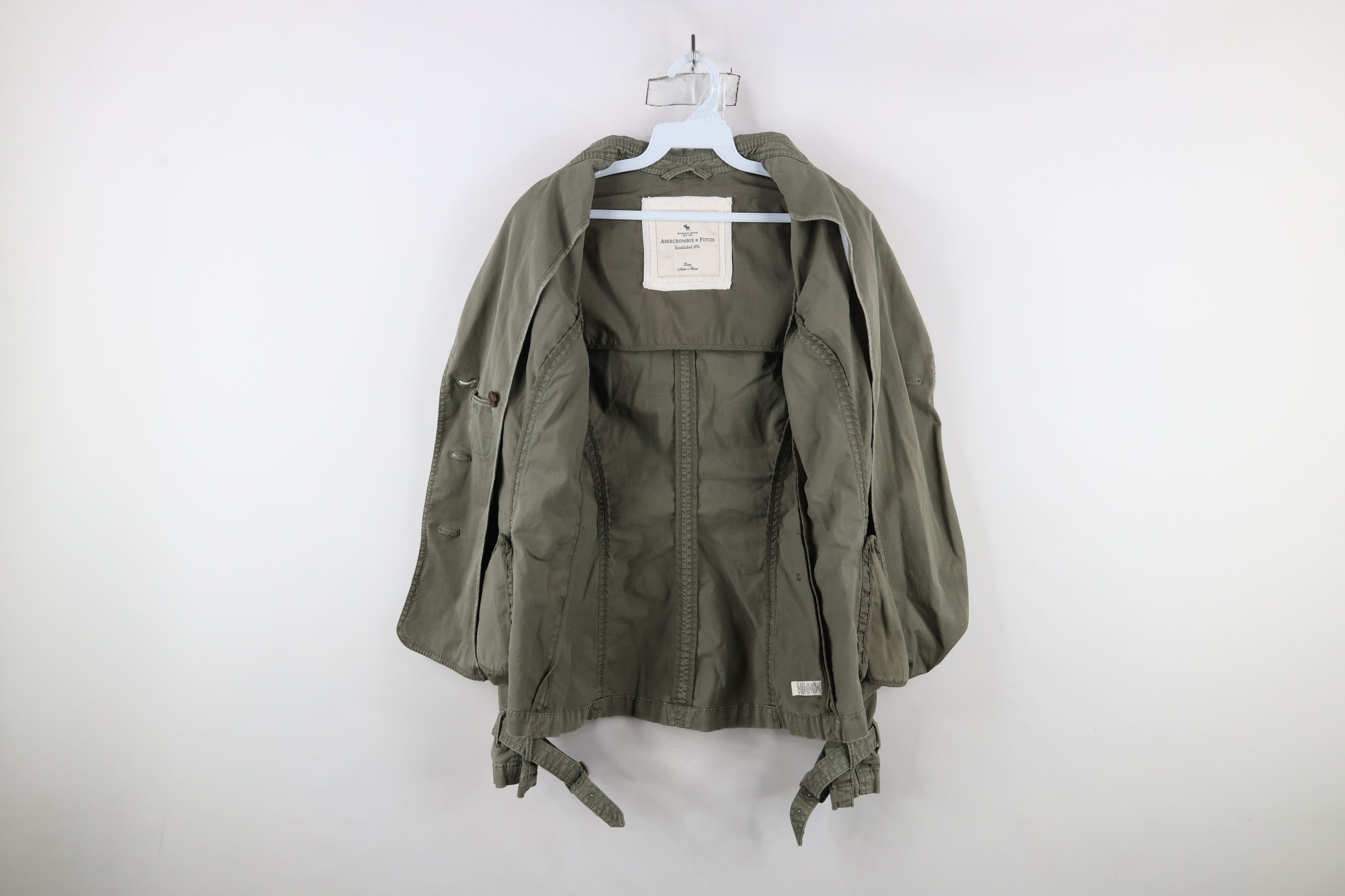 Abercrombie & Fitch × Vintage Vintage Y2K Abercrombie & Fitch Military Peacoat Trench Coat Size L / US 10 / IT 46 - 9 Thumbnail