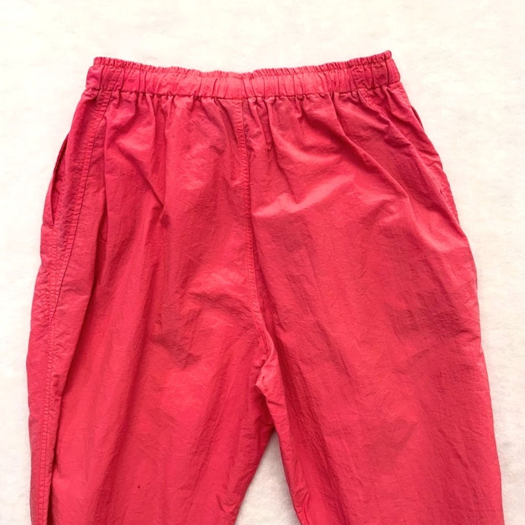 Converse VINTAGE Converse 90s Windbreaker Track Pants Men XL Pink Nylon Track Pants Mens 90s Converse Windbreaker Track Pants Size US 36 / EU 52 - 4 Thumbnail