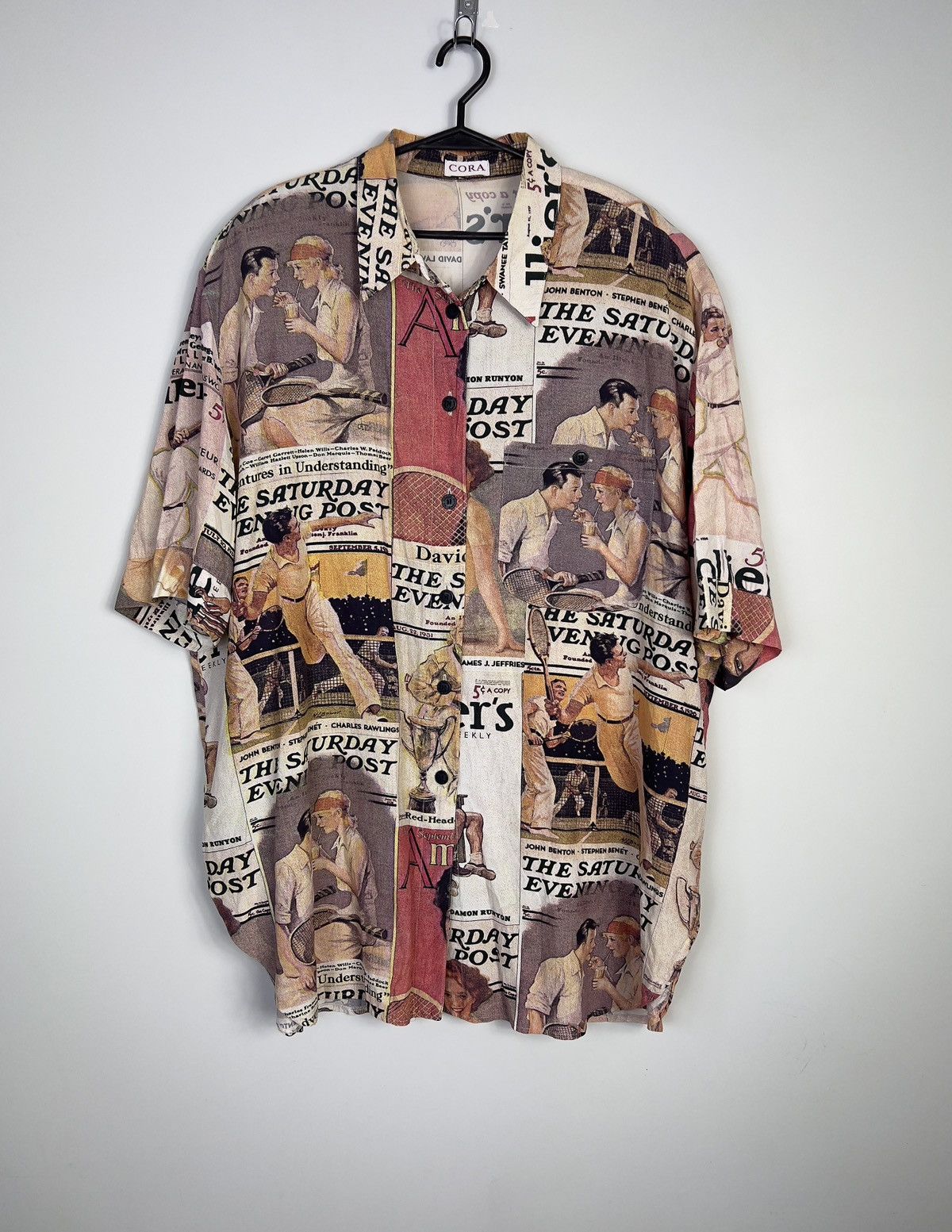 Vintage Rare Shirt Cora 100% Silk Vintage Size US XL / EU 56 / 4 - 1 Thumbnail
