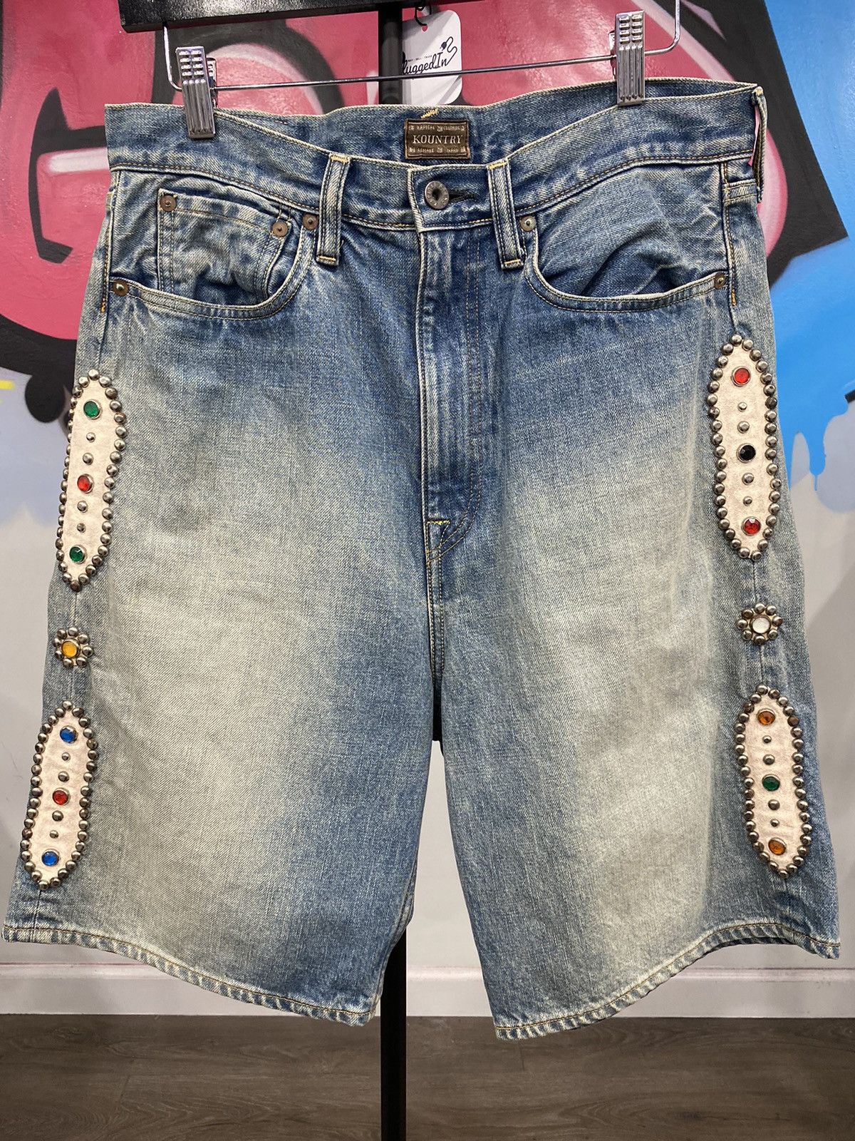 Kapital Jean Shorts Stud | Grailed