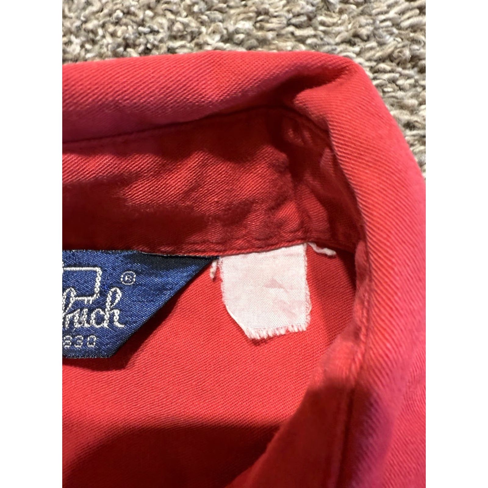Vintage VINTAGE Woolrich Mens Shirt Button Down XL X-Large Red Solid Short Sleeve Size US XL / EU 56 / 4 - 4 Thumbnail