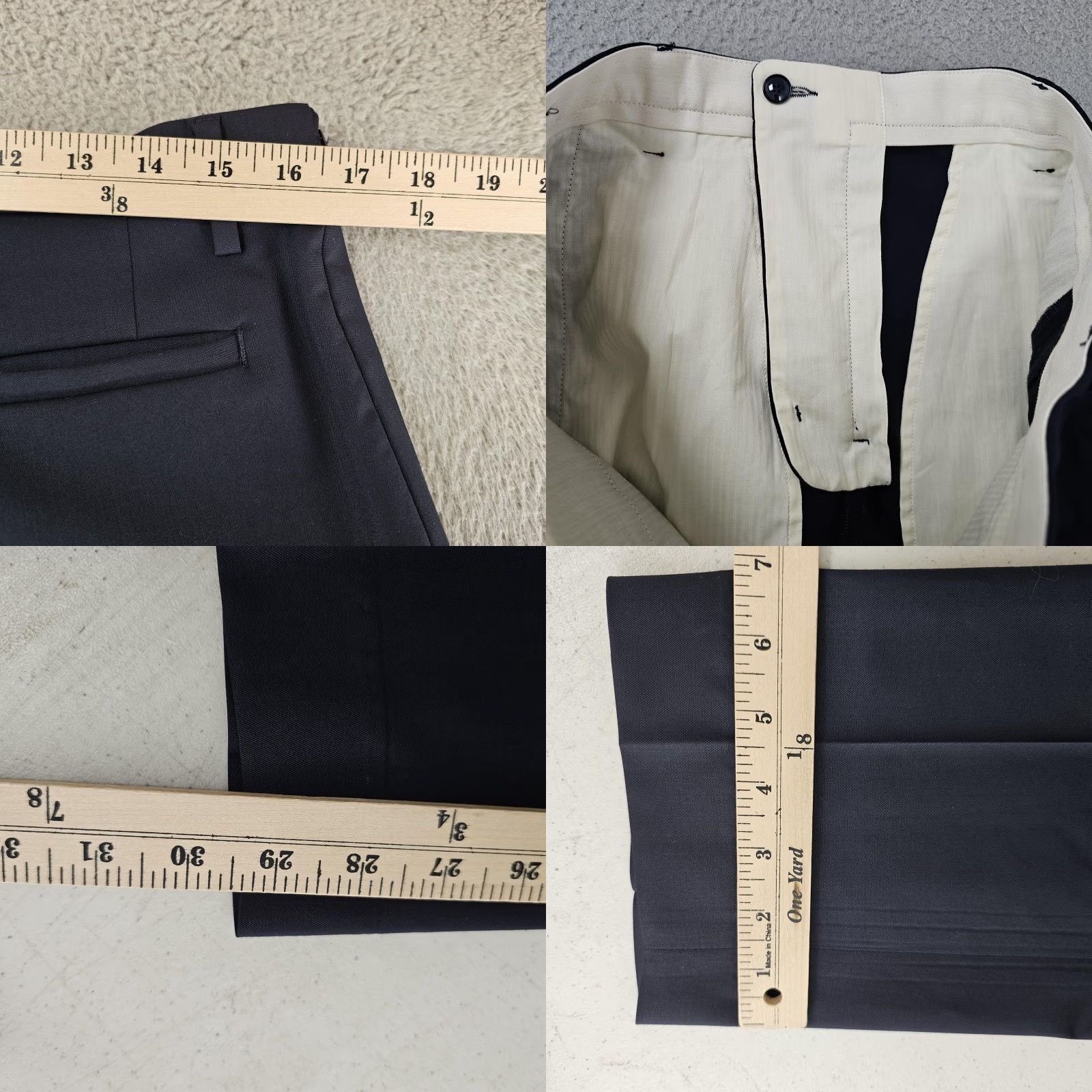 Barena Barena Venezia Dress Pants Mens 34 Navy Pleated Cuffed Slacks Tailored Side Tabs Size US 34 / EU 50 - 8 Thumbnail