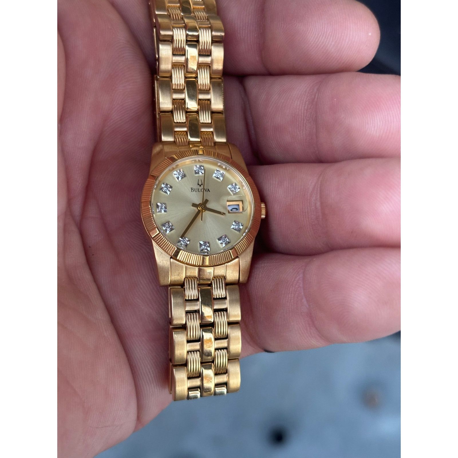 Bulova Bulova C960496 Diamond Accent Gold Tone Women’s Watch. Size ONE SIZE - 10 Thumbnail