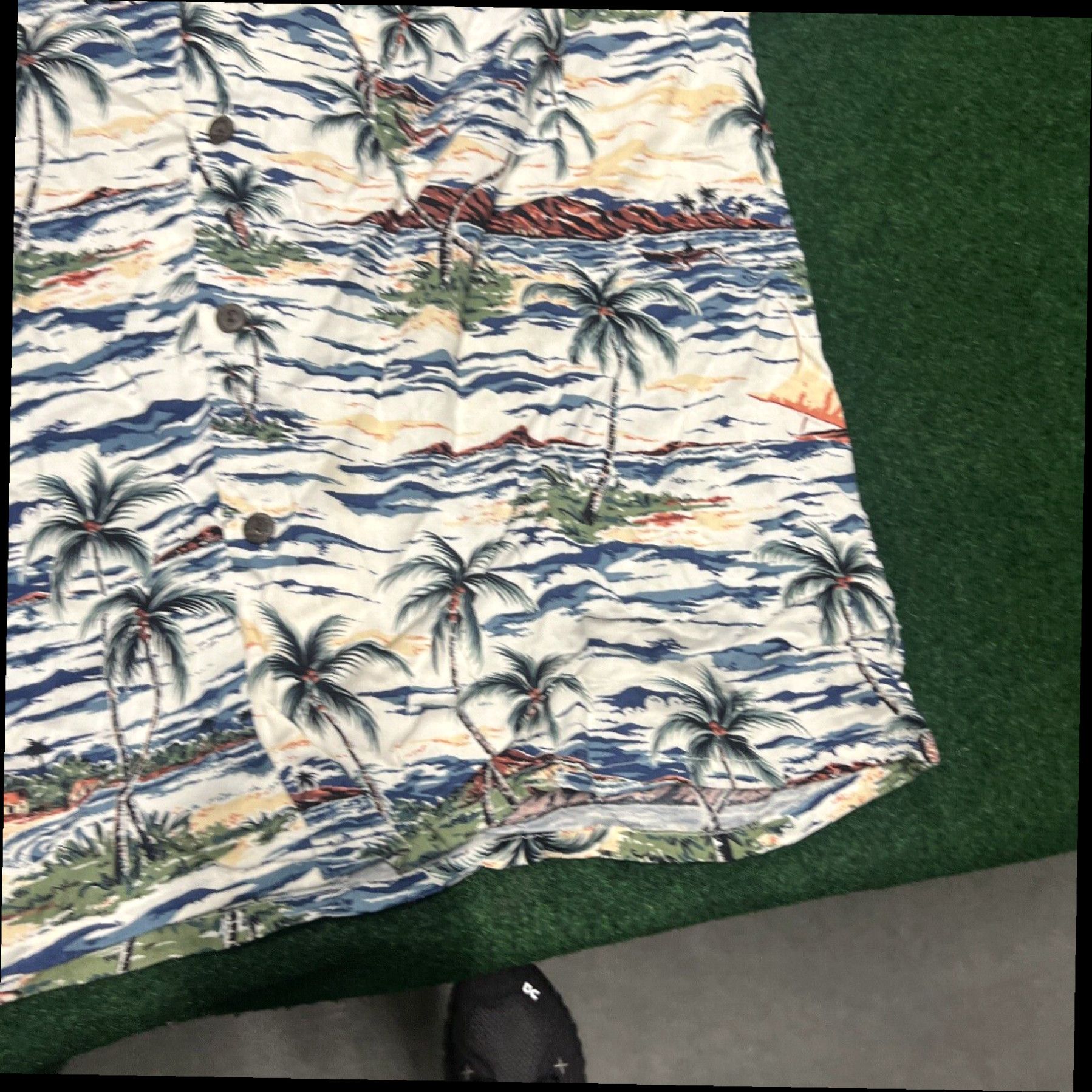 Vintage Vintage 90s Ocean Current Button Hawiaan Shirt Sz Large Beach Trees Boats Summer Size US L / EU 52-54 / 3 - 3 Thumbnail