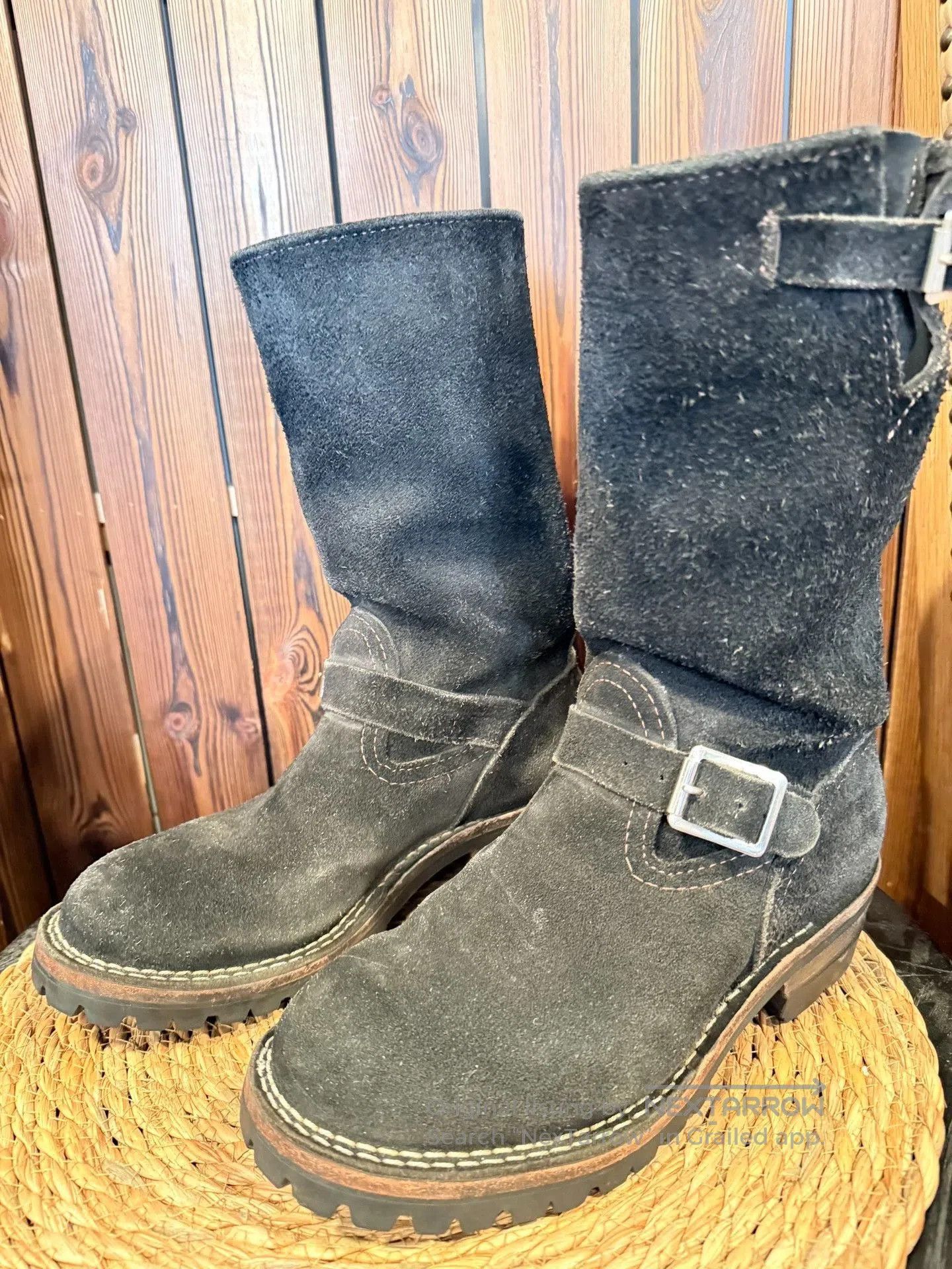 WESCO Wesco Boss 10" Black Suede Engineer Boots. Size US 7.5 / EU 40-41 - 2 Thumbnail