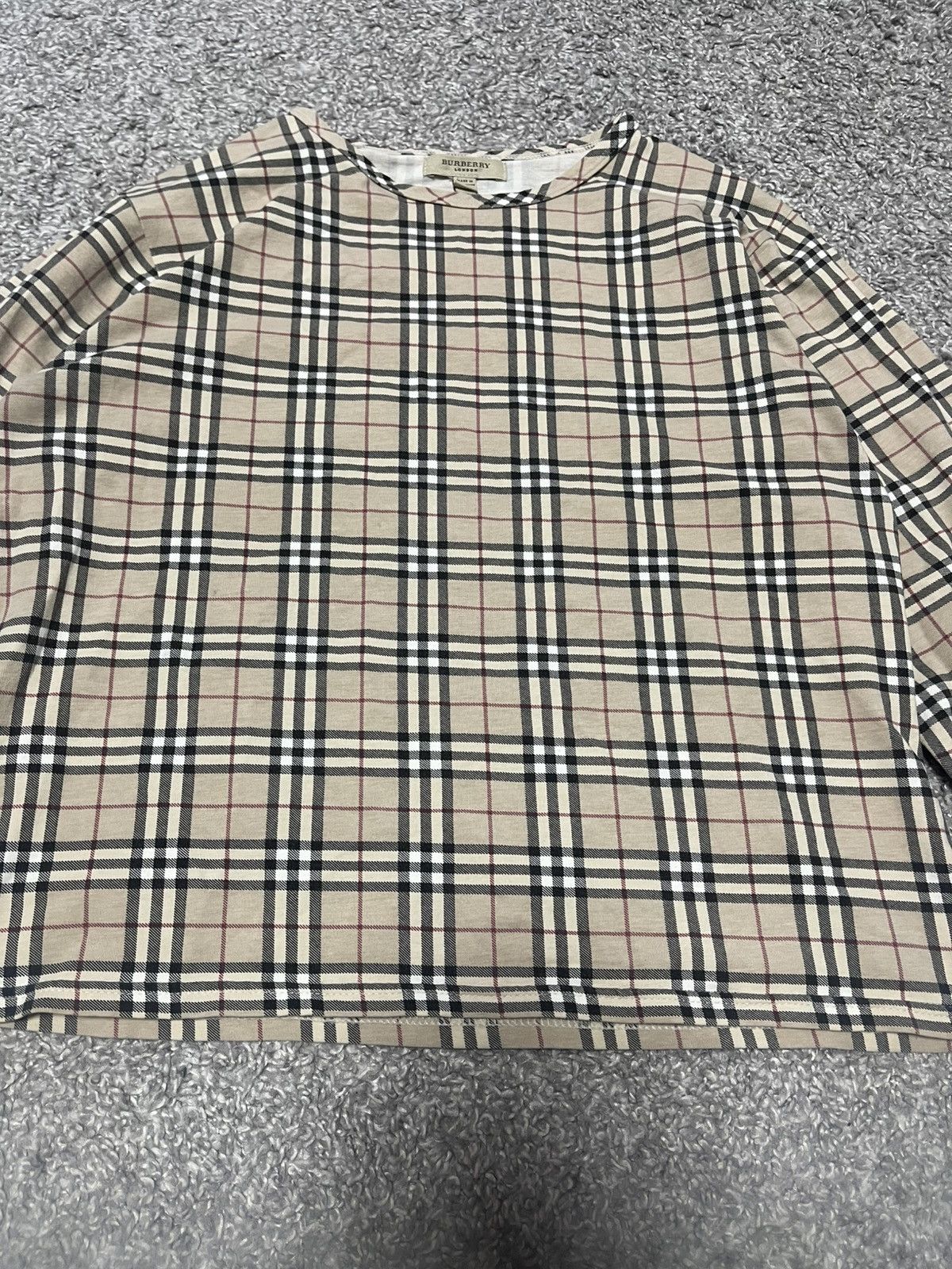 Burberry Burberry London Nova Check Crew Neck Long Sleeve Beige M Size M / US 6-8 / IT 42-44 - 5 Thumbnail