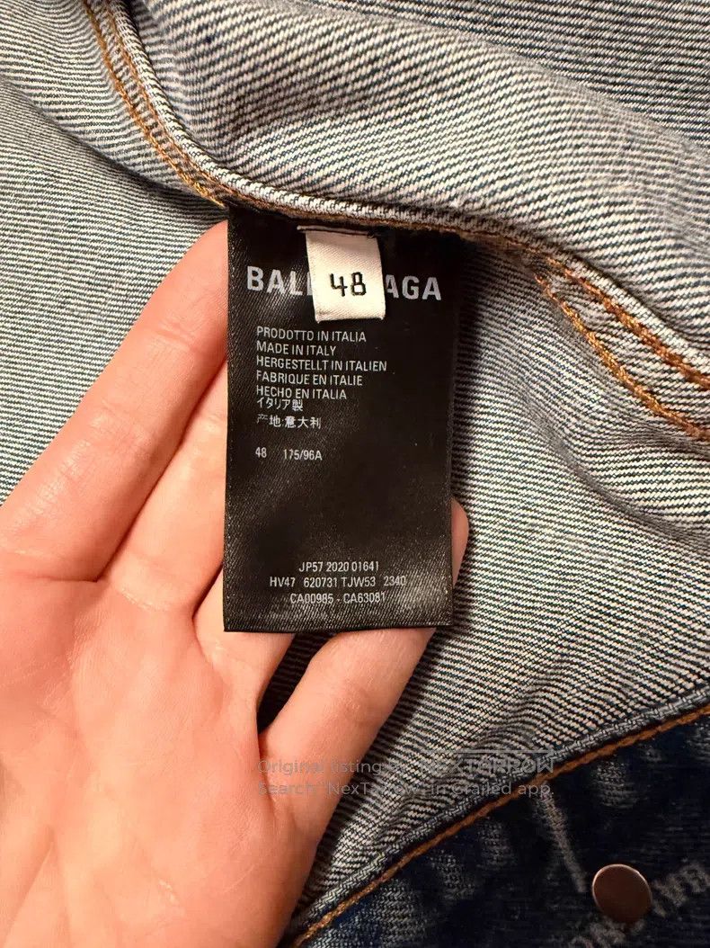 Balenciaga Balenciaga Logo Denim Jacket Size US M / EU 48-50 / 2 - 9 Thumbnail