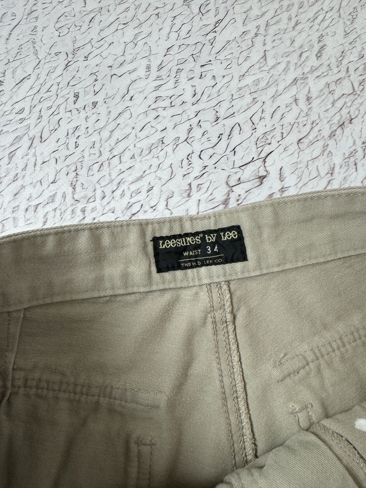 Lee × Vintage Leesures by Lee vintage beige distressed faded cotton pants Size US 34 / EU 50 - 11 Thumbnail