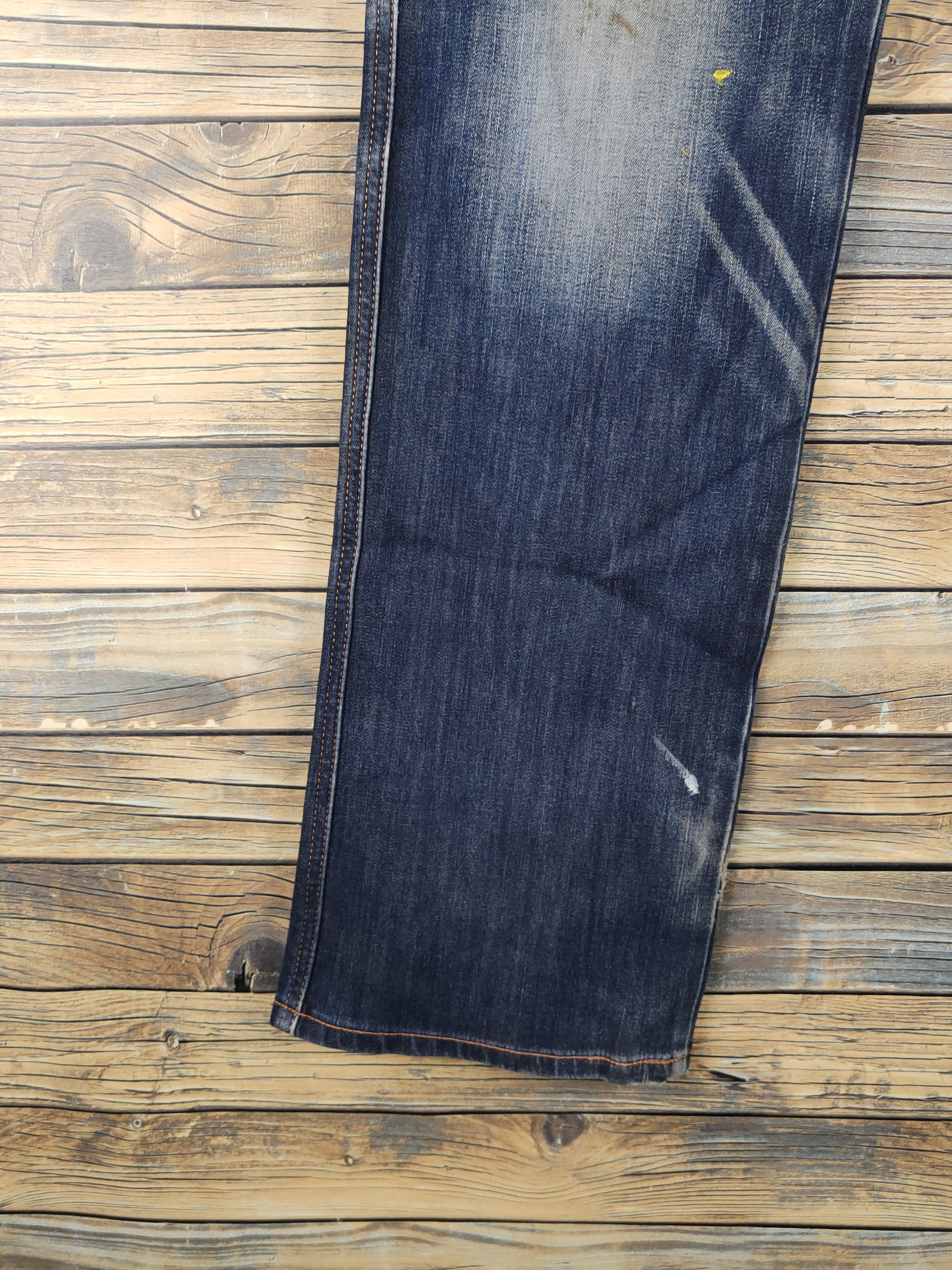 Edwin Edwin Dark Blue Distressed Ripped denim Jeans #W1412 Size US 33 - 4 Thumbnail