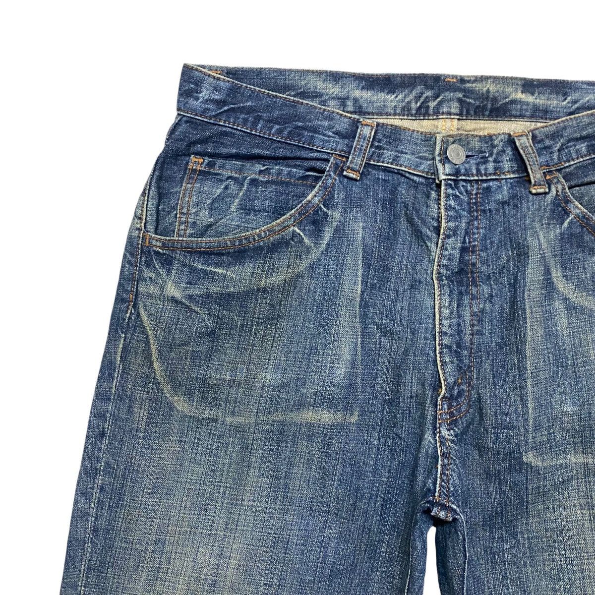 Vintage Vintage BIG JOHN Denim Cargo Pocket Jeans Size US 34 / EU 50 - 4 Thumbnail