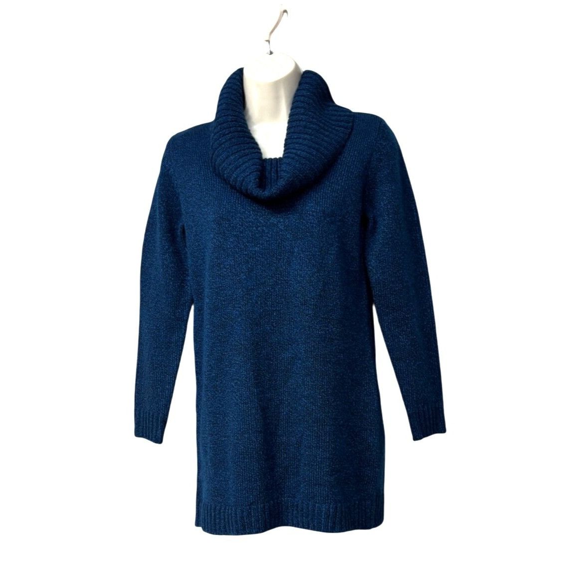 Other Karen Scott Women's Cowl Neck Tunic Sweater Teal Lake Marled Size ONE SIZE - 12 Thumbnail