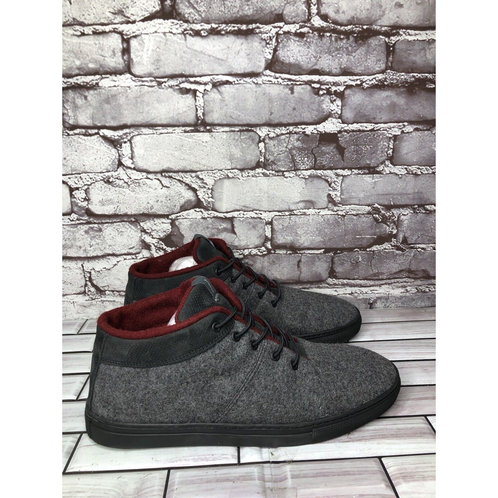 Other Baabuk Sky Wooler Gray High Top Wool Fabric Sneakers Shoes M Size US 9 / EU 42 - 3 Thumbnail