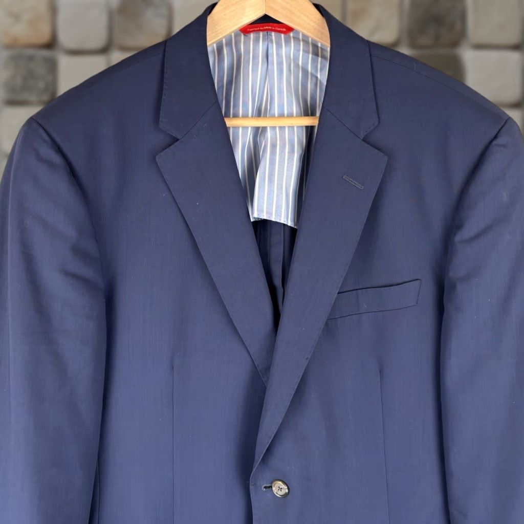 Vintage Samuelsohn Performance Blazer Mens 46 Tall Navy 100% Wool Sport Coat Jacket Blazer Size 46R - 1 Thumbnail
