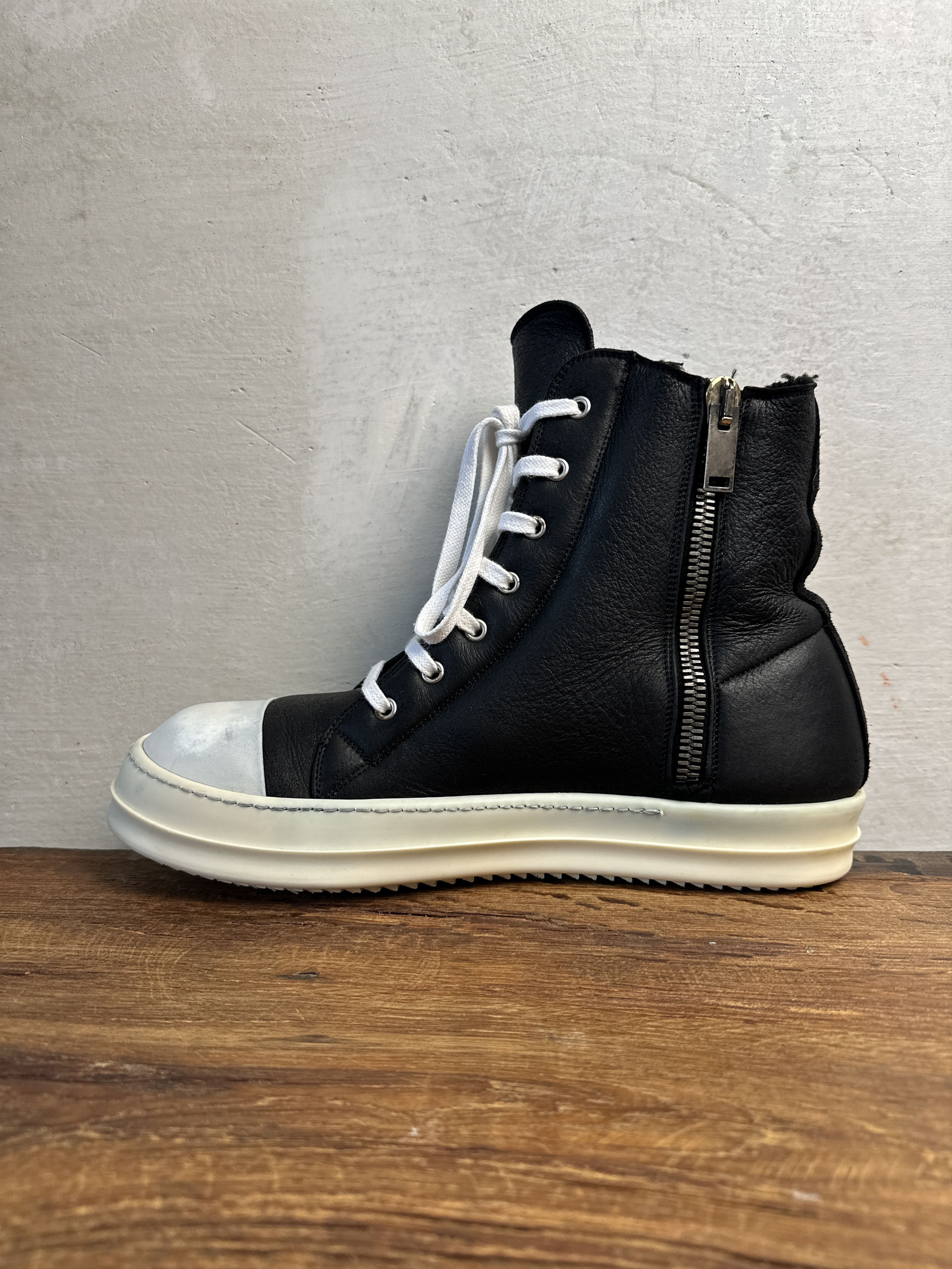 Rick Owens RARE Rick Owens AW14 Shearling High Top Ramones Size US 11 / EU 44 - 3 Thumbnail