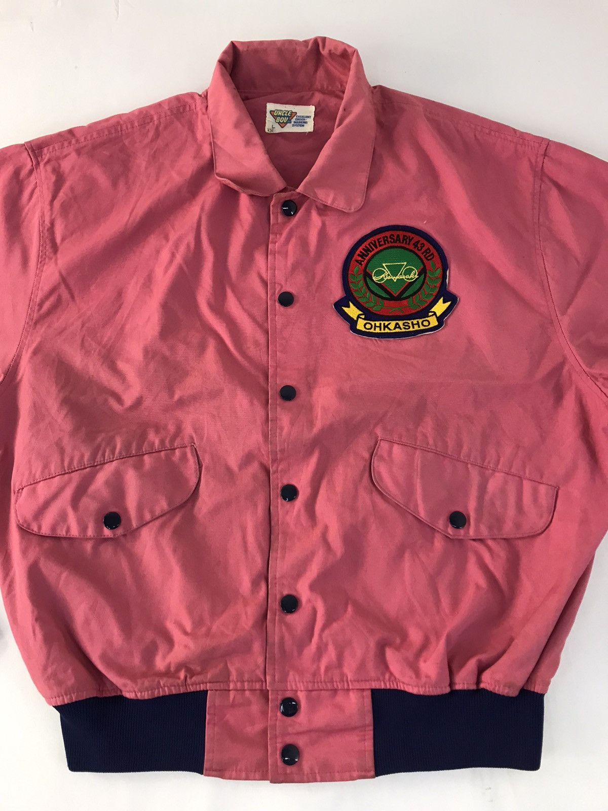 Japanese Brand 90s Kawasaki Bomber Jacket Uncle Bou Ohkasho Double Pocket Size US L / EU 52-54 / 3 - 3 Thumbnail