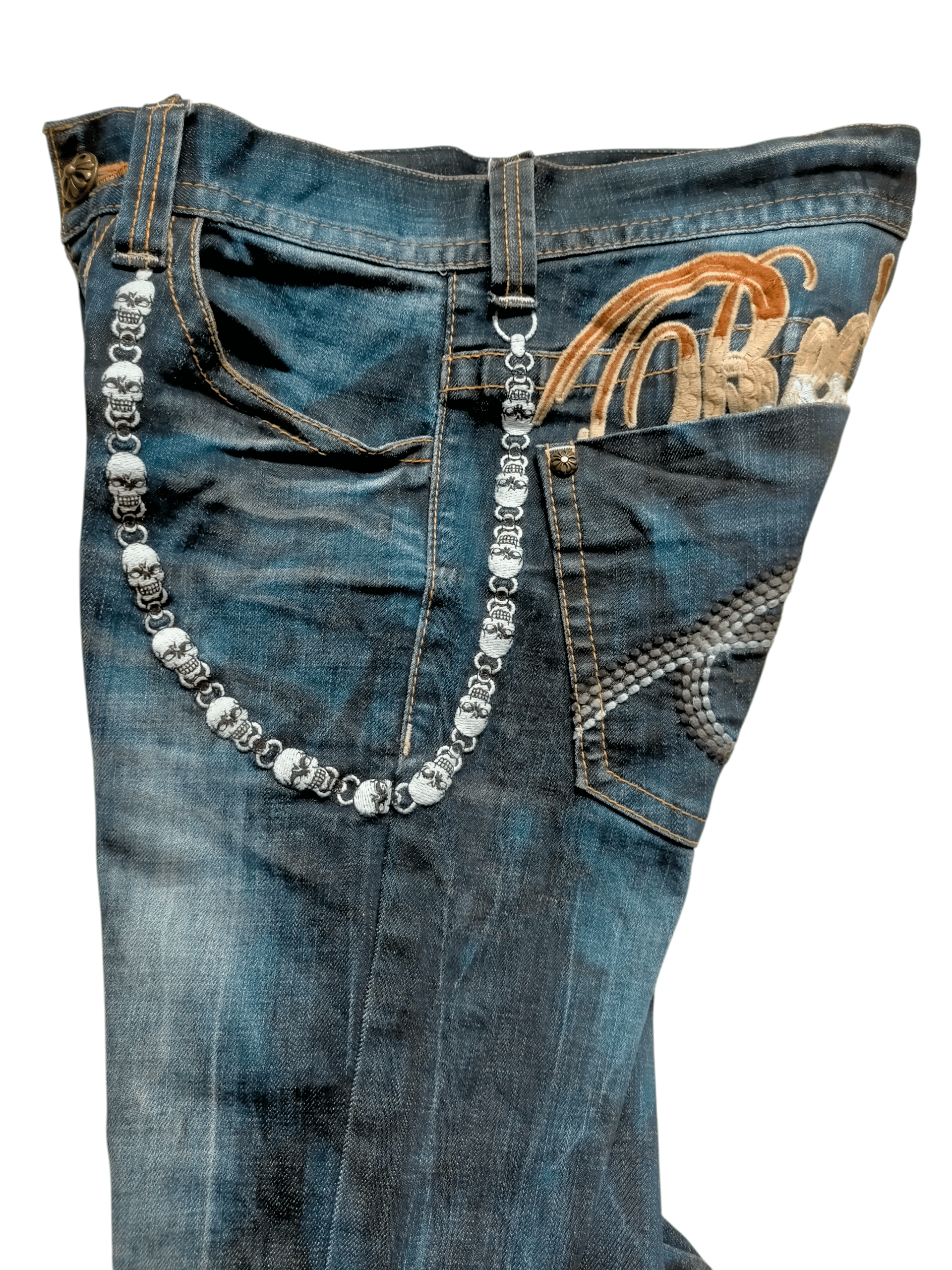 If Six Was Nine Flare Jeans Red Pepper Embroidered Boot cut Jeans Size US 29 - 4 Thumbnail