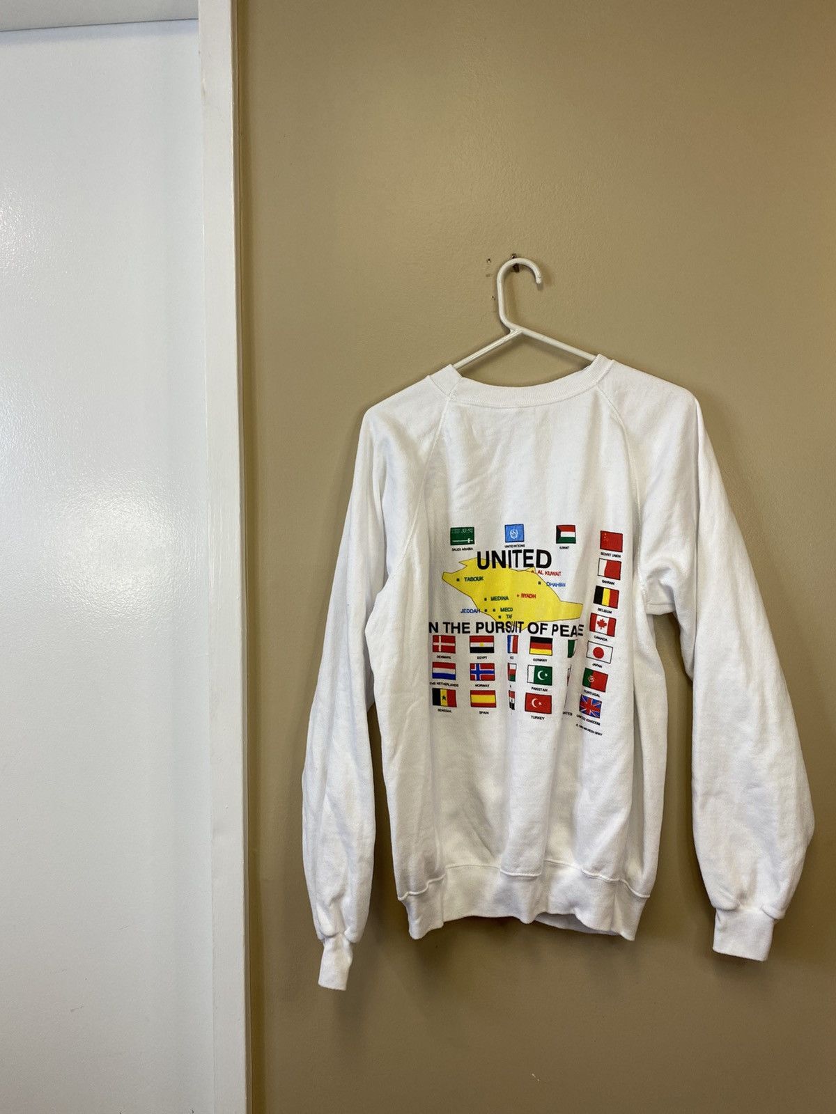 Vintage 1990 Davis H Gray Operation Desert Shield Sweatshirt Size US XL / EU 56 / 4 - 2 Thumbnail