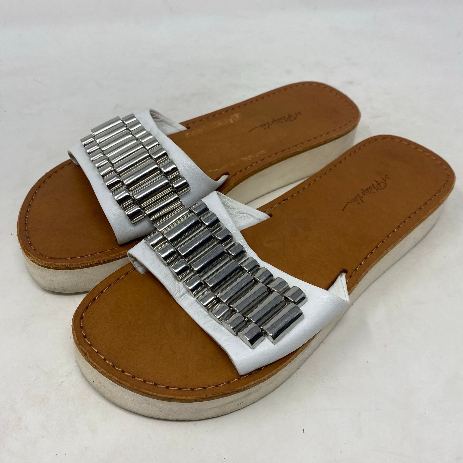3 1 Phillip Lim Sandals White Platform Sliders Wpmens