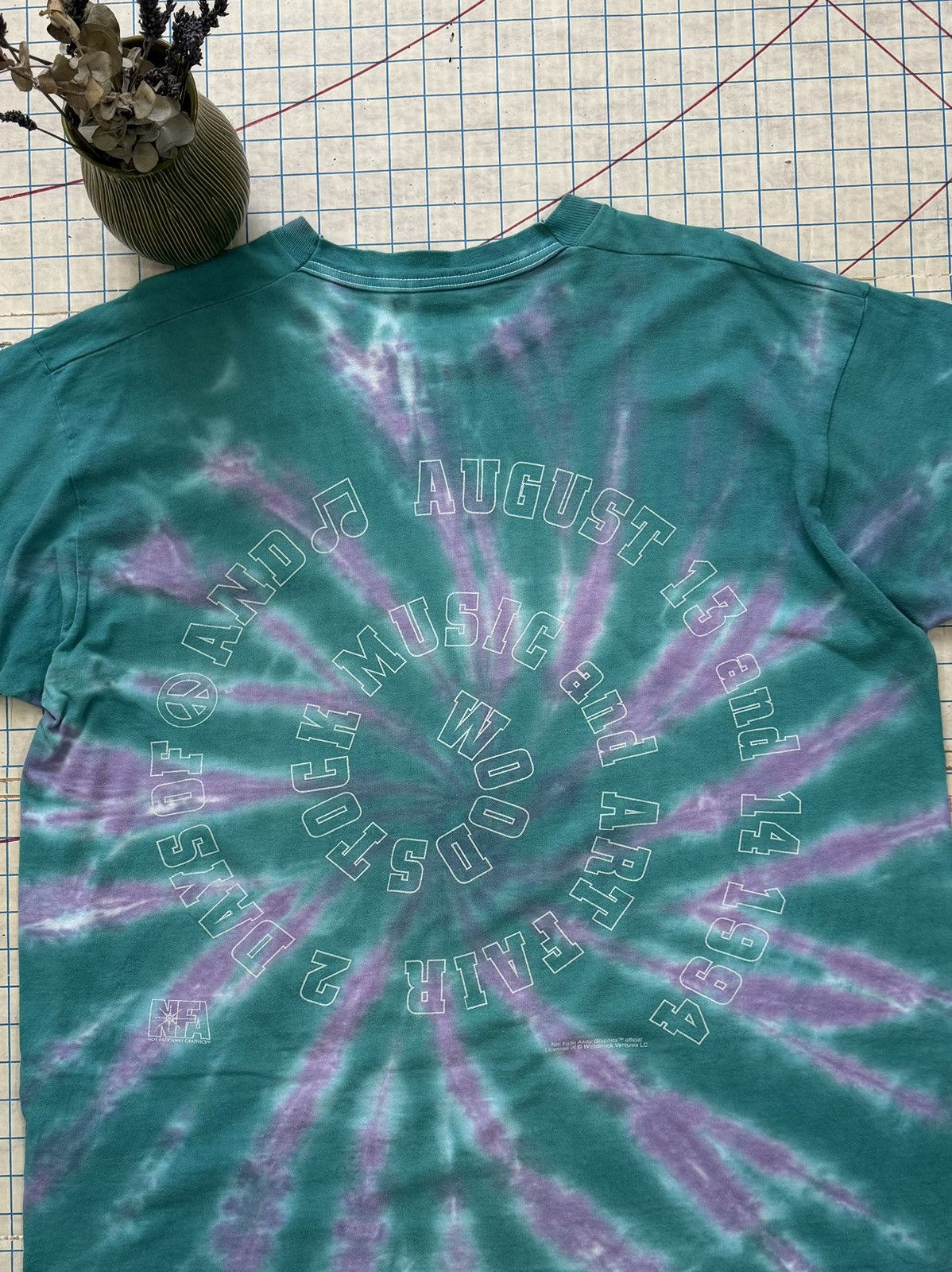 Band Tees × Vintage Vintage Woodstock 94 Tie Dye No Fade Away Rock Tee XXL Size US XXL / EU 58 / 5 - 14 Thumbnail