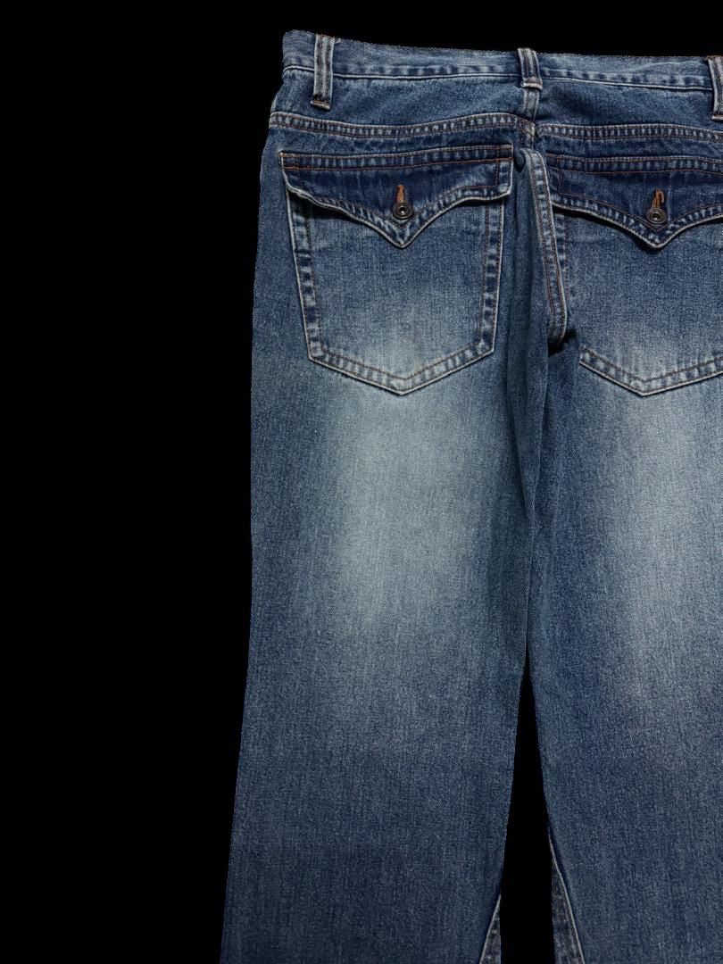 Tornado Mart TWIST LEG Barcedos Exchange Mudwash Distress Twist Leg Flare Size US 30 / EU 46 - 16 Thumbnail
