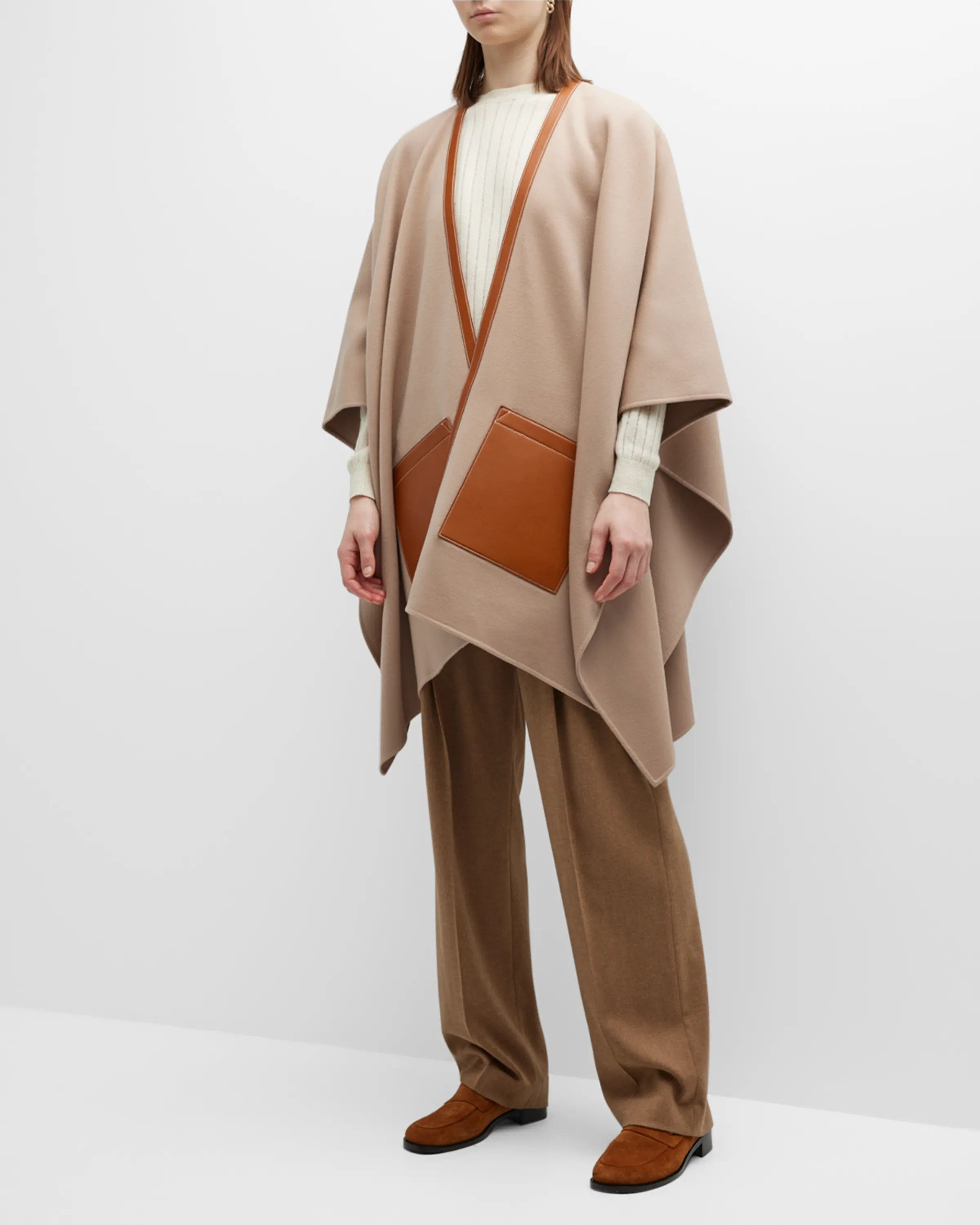 Loro Piana o1srvl11e0824 Size: OS / Teodora Cape in Beige Size ONE SIZE - 5 Thumbnail