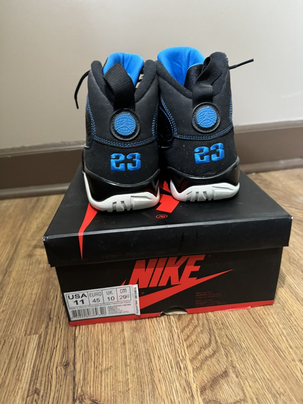 Jordan Brand Air Jordan 9 Retro Photo Blue Size US 8 / EU 41 - 4 Thumbnail