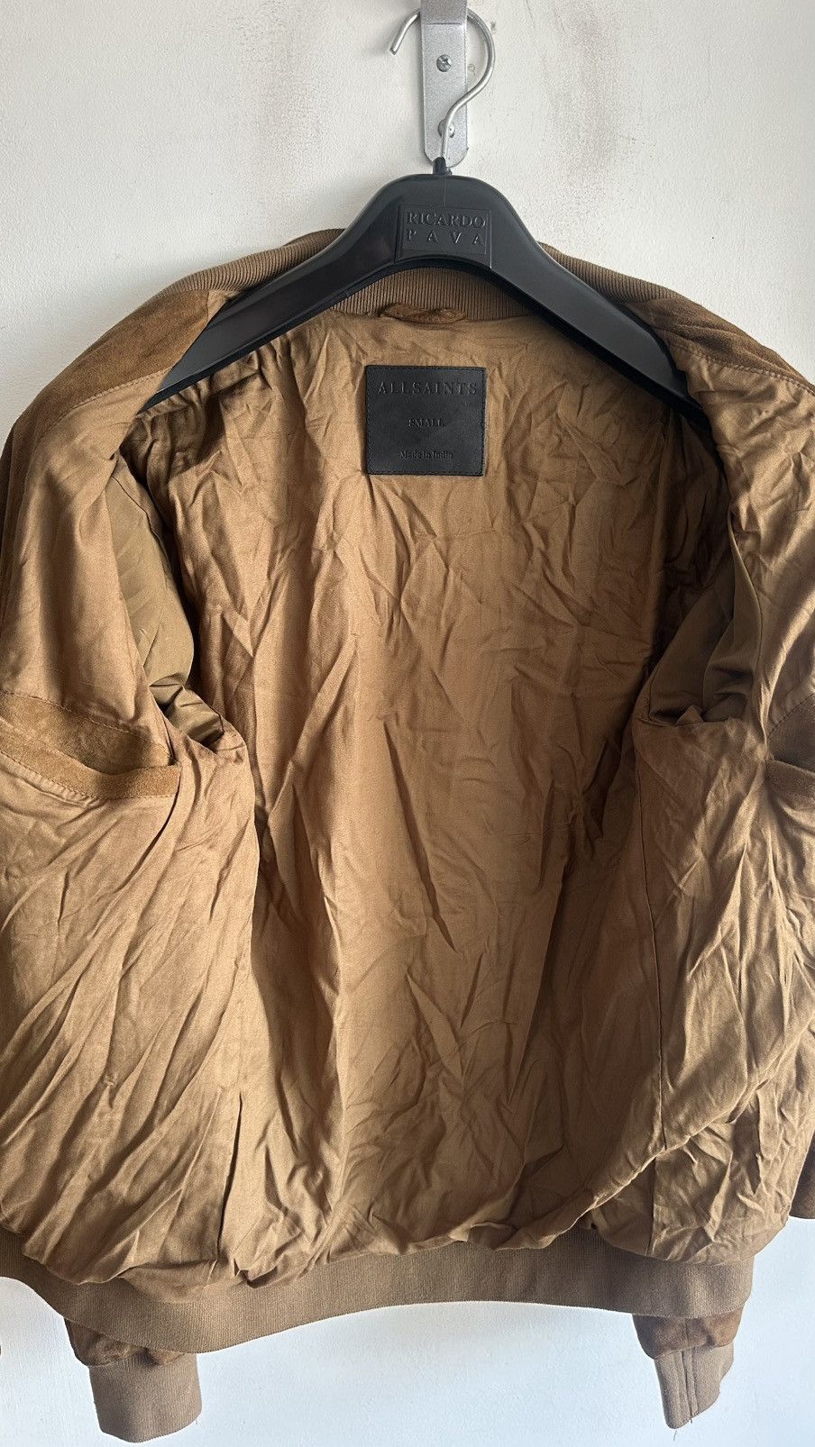Allsaints All Saints Bergen Bomber suede leather brown Jacket S Size US S / EU 44-46 / 1 - 14 Thumbnail