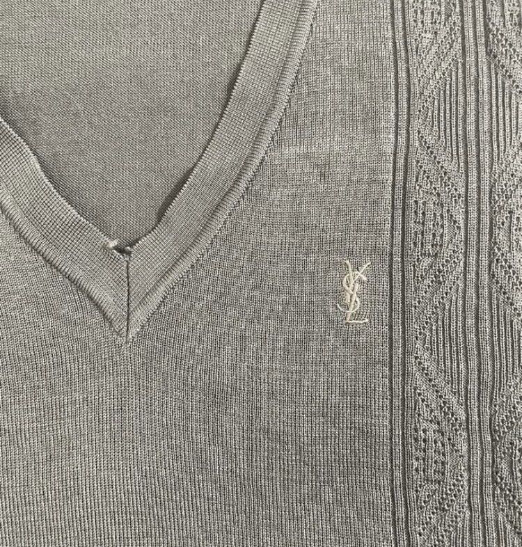Vintage × Yves Saint Laurent YSL vintage Yves Saint Laurent Vest Knit Size US XL / EU 56 / 4 - 2 Thumbnail