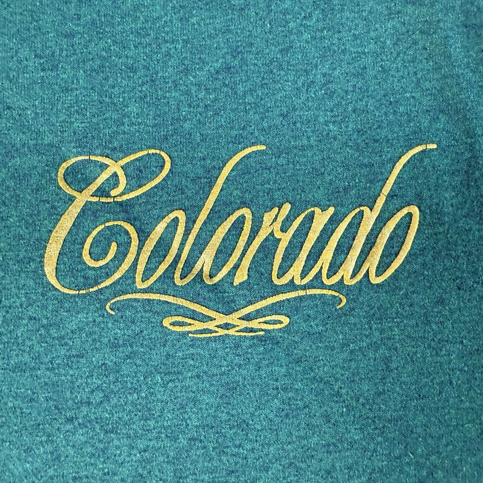 Designer Vtg Single Stitch Colorado T-Shirt Green 90s HEF-T Size L Size US L / EU 52-54 / 3 - 2 Thumbnail