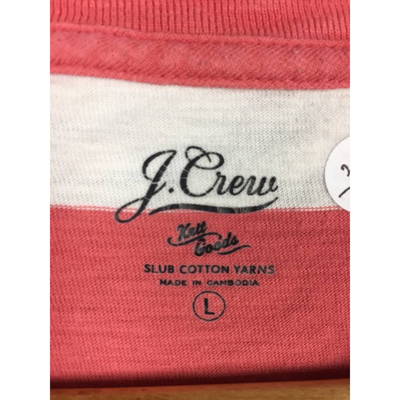 J.Crew J.Crew Slub Cotton Yarns Striped Essential Pocket Tee Size L Size US L / EU 52-54 / 3 - 12 Thumbnail
