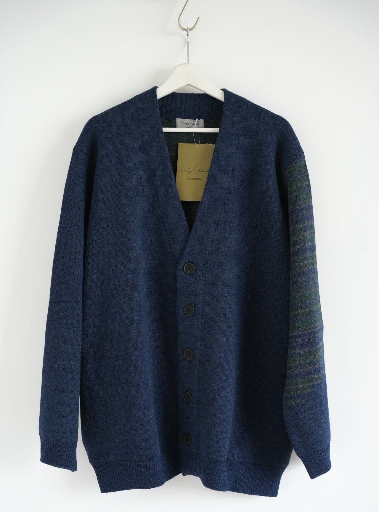 Yohji Yamamoto Yohji Yamamoto 24AW Blue-Green Striped Knit Cardigan Size US L / EU 52-54 / 3 - 1 Thumbnail