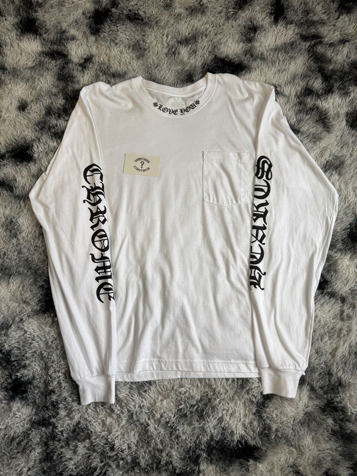 Chrome Hearts White Love You Script Long Sleeve