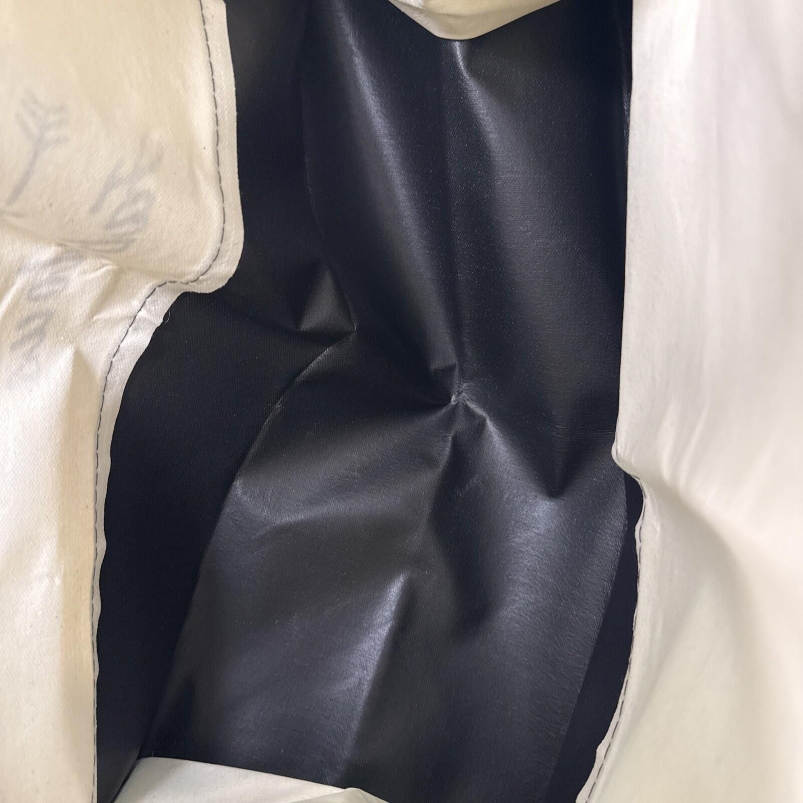 The Unbranded Brand Canvas Cotton Tote Bag 50 and Fabulous Black and Cream Size ONE SIZE - 3 Thumbnail
