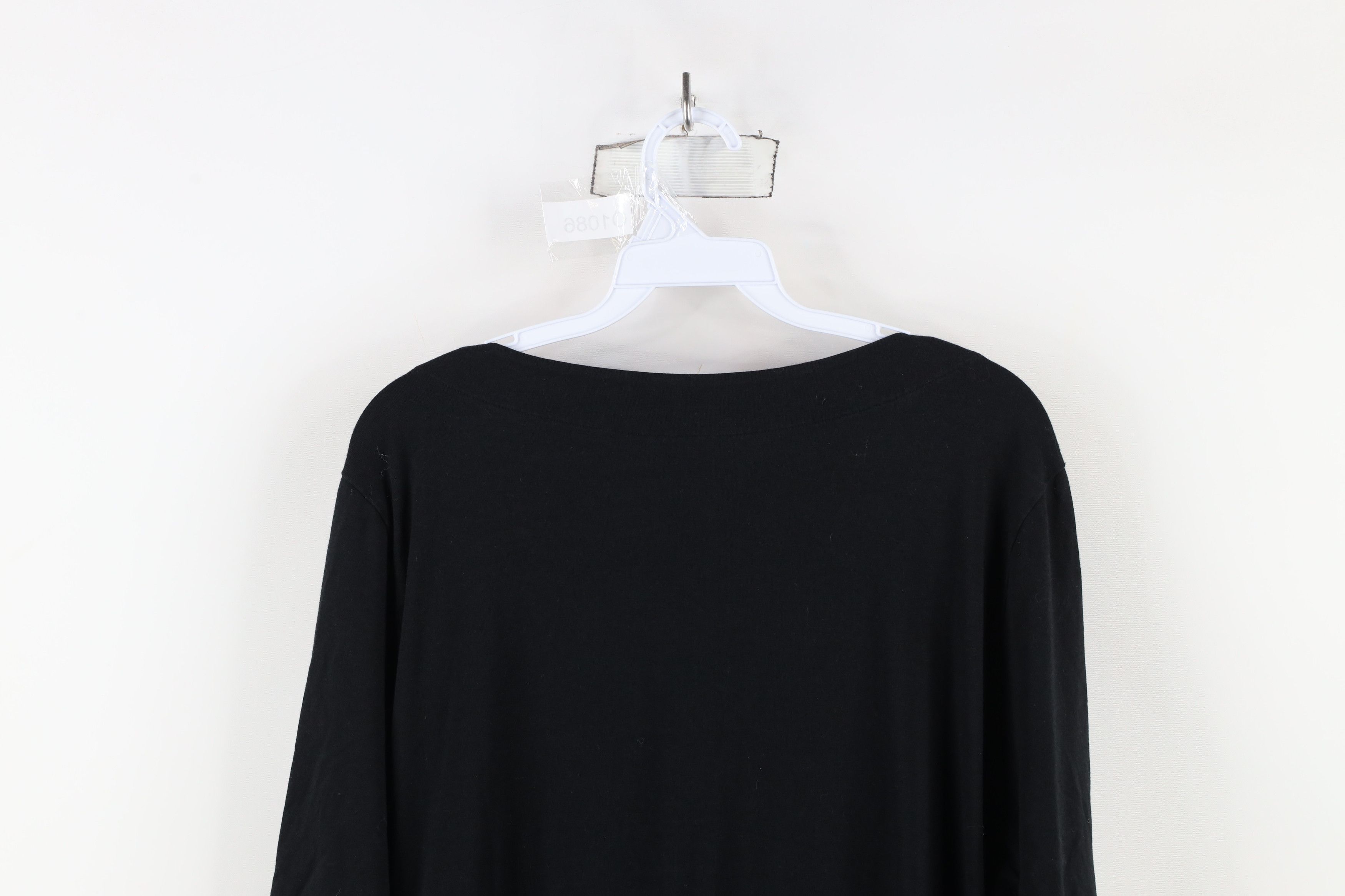 Vintage Soft Surroundings Blank Stretch Cross Wrap Blouse Top Black Size 3XL / US 20-22 - 8 Thumbnail