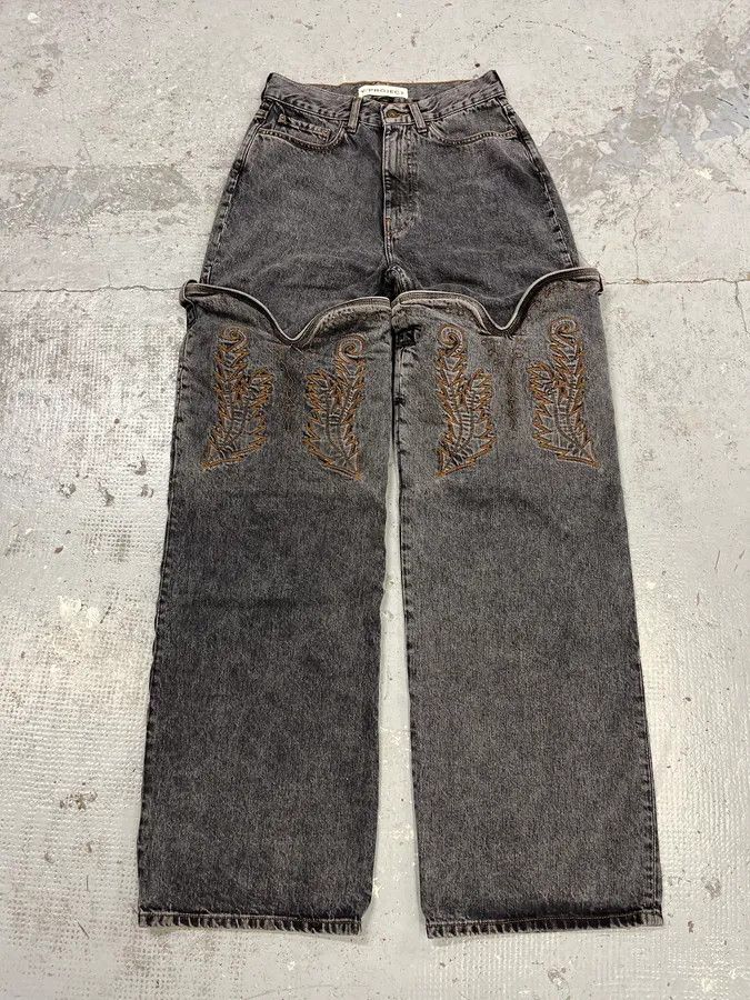 Y/Project SS2024 Y/Project Maxi Cavalier Denim Grey Astro Pants Size US 30 / EU 46 - 5 Thumbnail