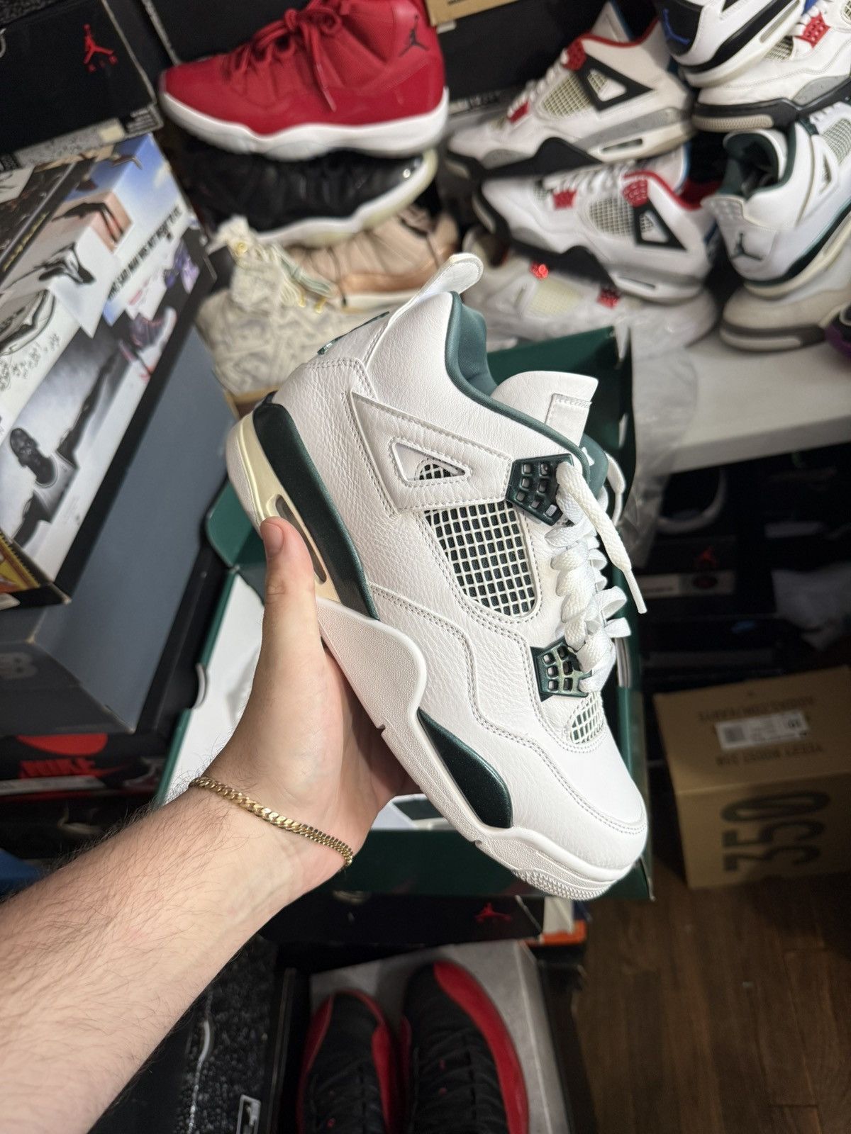 Jordan Brand Jordan retro 4 oxidized green sz 7m Size US 7 / EU 40 - 1 Thumbnail