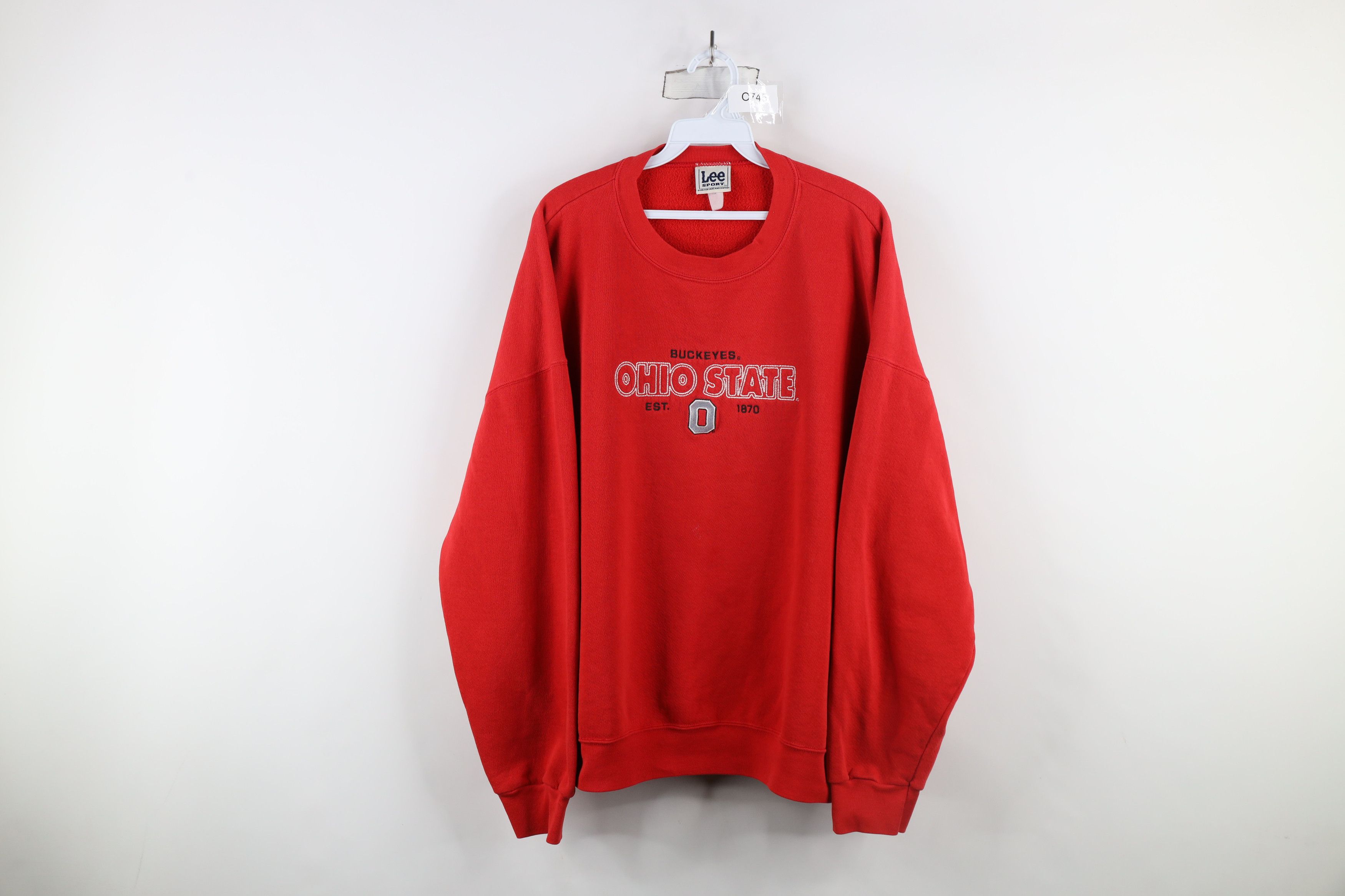 Vintage Vintage 90s Boxy Fit Ohio State University Sweatshirt Red Size 3XL / US 20-22 - 1 Thumbnail