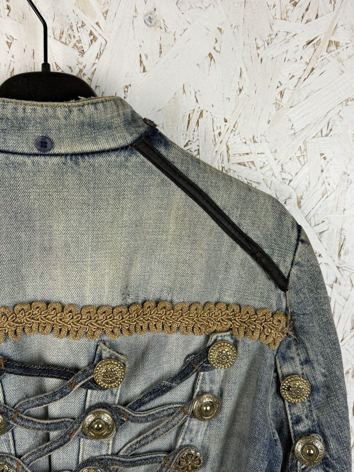 Roberto Cavalli Just Cavalli 2005 Runway Napoleon Denim Jacket Blue IT40 Size S / US 4 / IT 40 - 16 Thumbnail