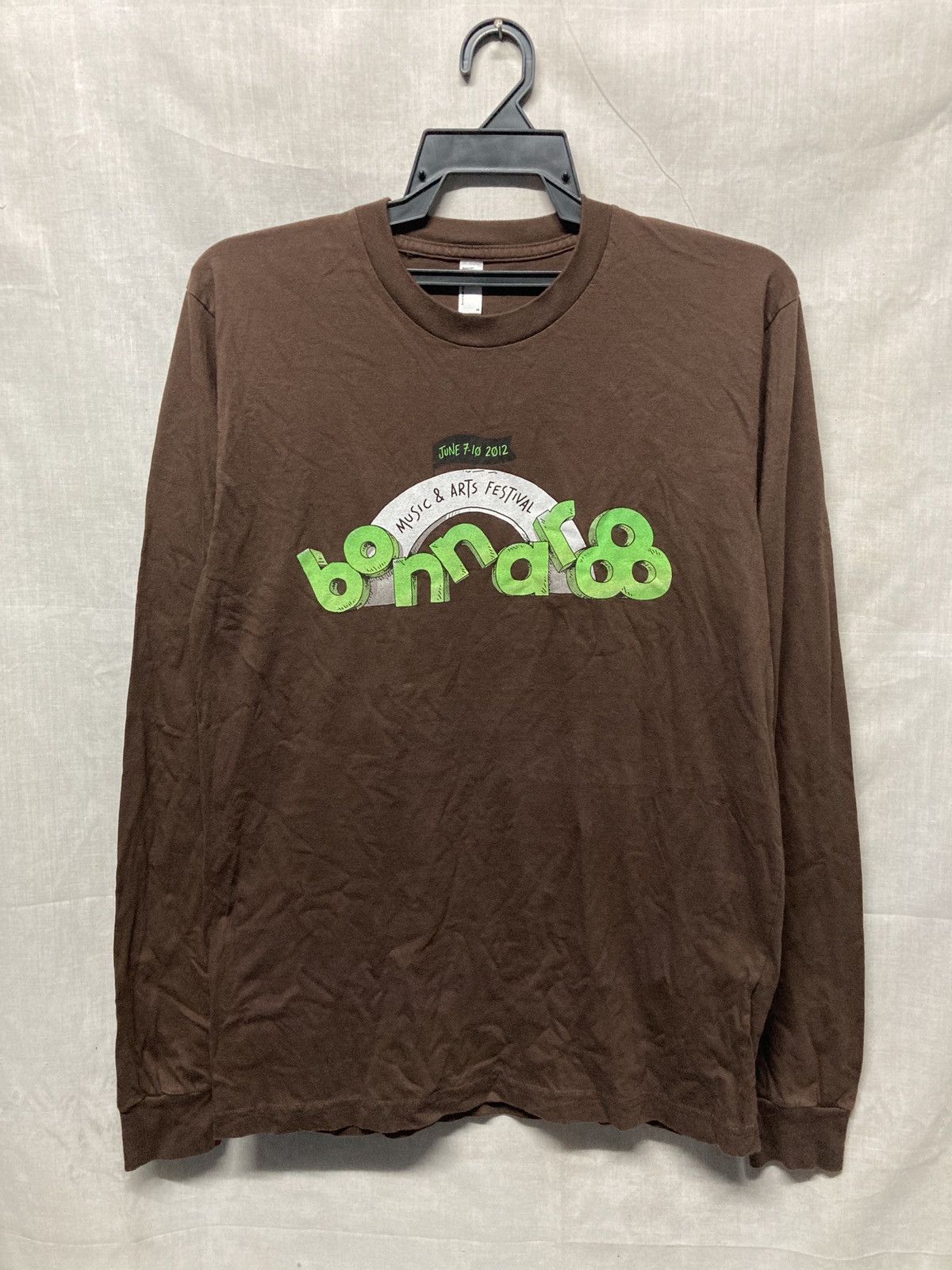 image of Band Tees x Tour Tee Bonnaroo 2012 Festival Band Tee in Brown, Men's (Size Medium)