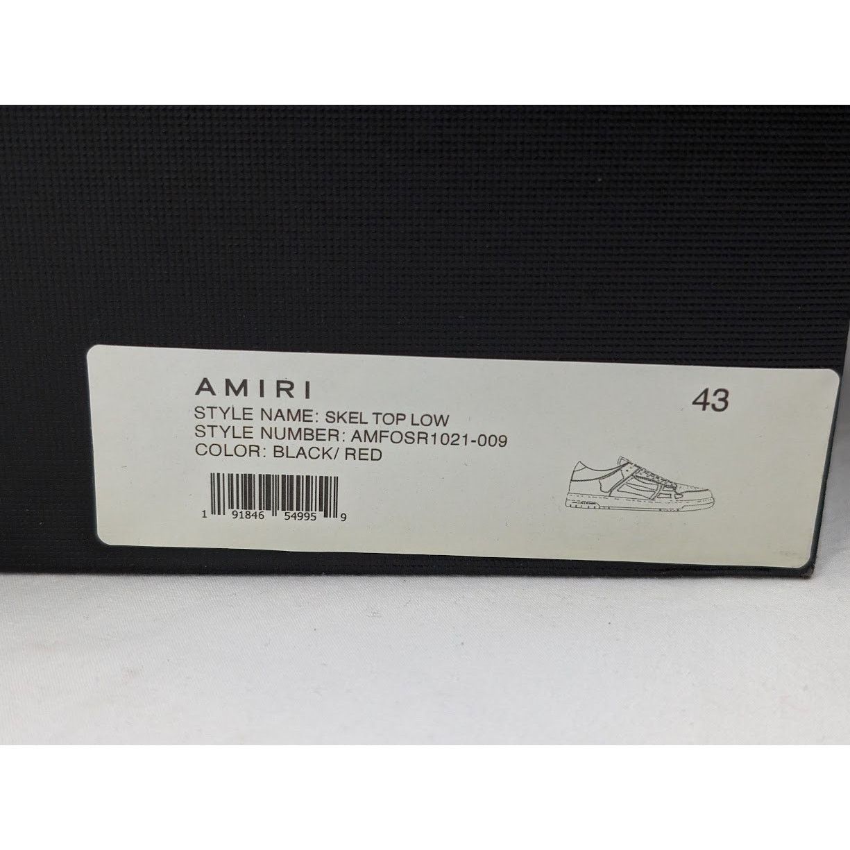 Amiri o1rshd1 Skeleton Low-Top Sneakers in Black/Red Size US 10 / EU 43 - 24 Thumbnail