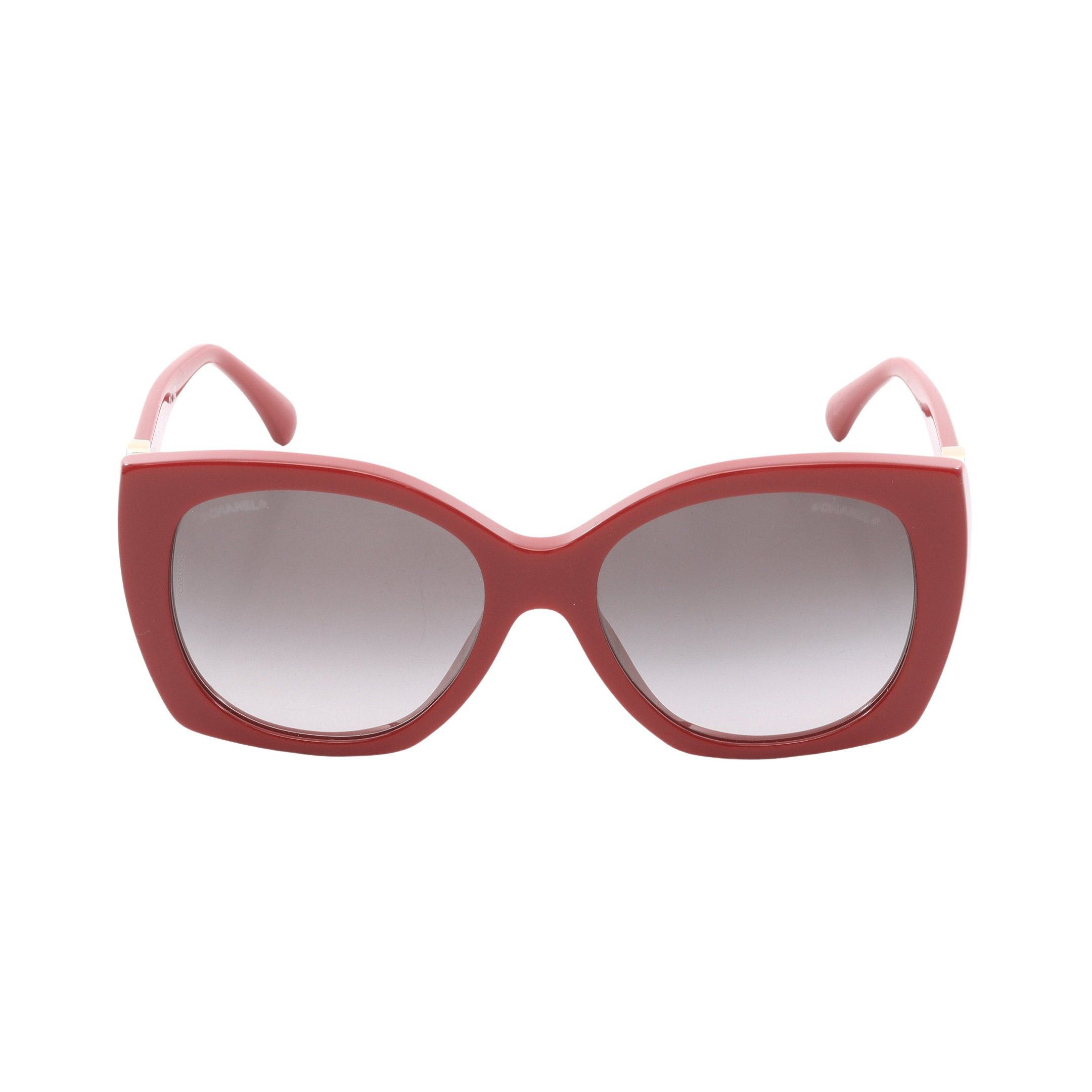 Chanel Chanel Coco Mark Sunglasses Red Black Size ONE SIZE - 1 Thumbnail