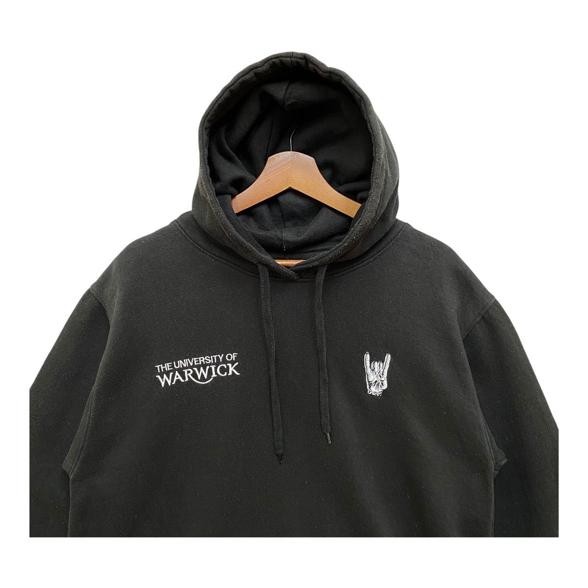 Vintage University of Warwick Black Hoodie Official College Size M Size US M / EU 48-50 / 2 - 2 Thumbnail