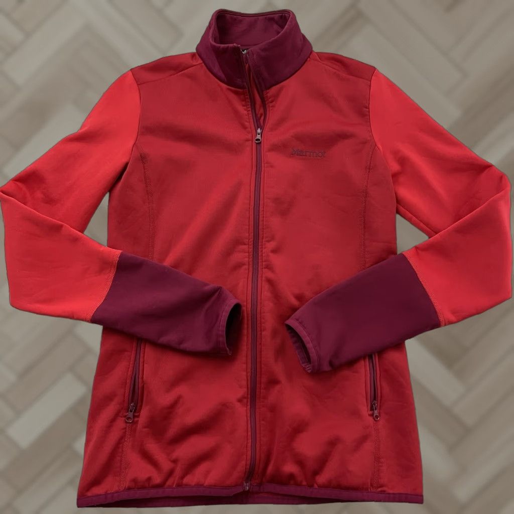 Marmot Marmot Jacket Womens Small Red Full Zip Fleece Lined Windbreaker Shirt Size S / US 4 / IT 40 - 1 Thumbnail