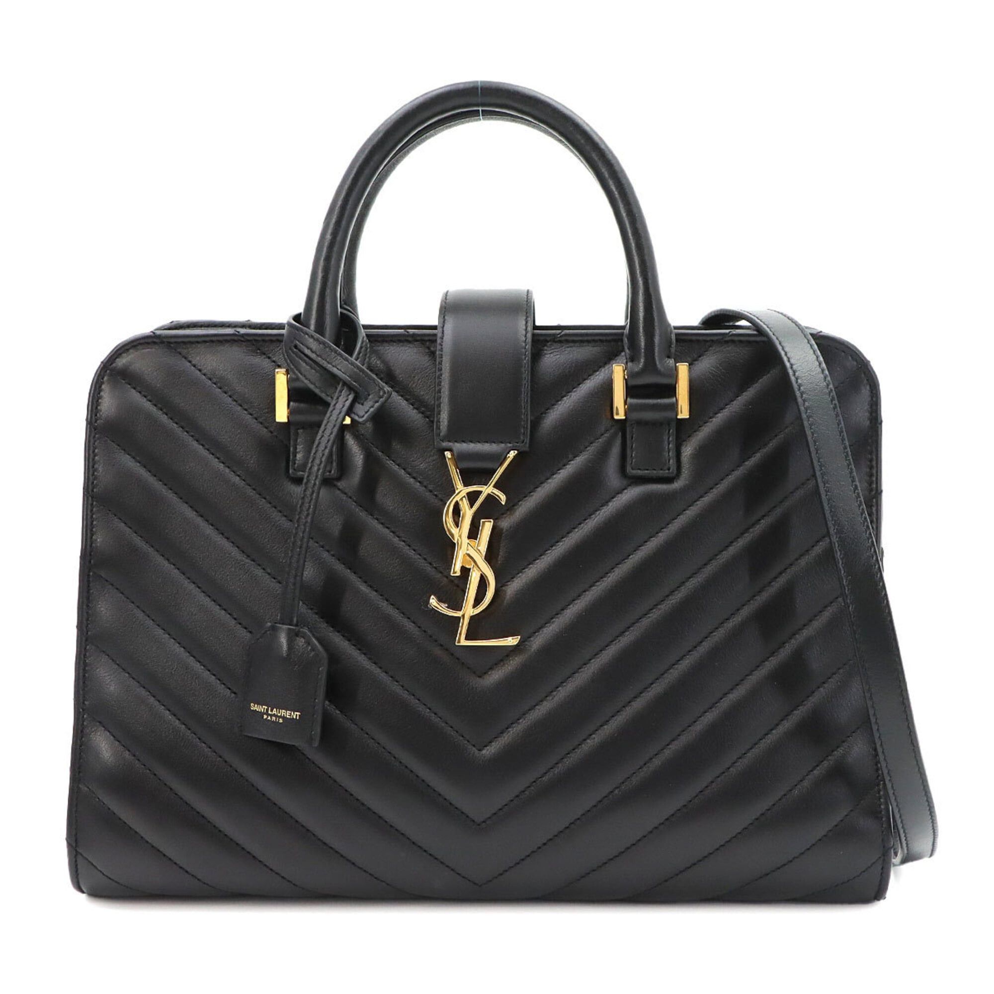 Saint Laurent Paris Saint Laurent Cabas 2-way Hand/Shoulder Handbag, Leather, Black, 357397 Size ONE SIZE - 1 Thumbnail
