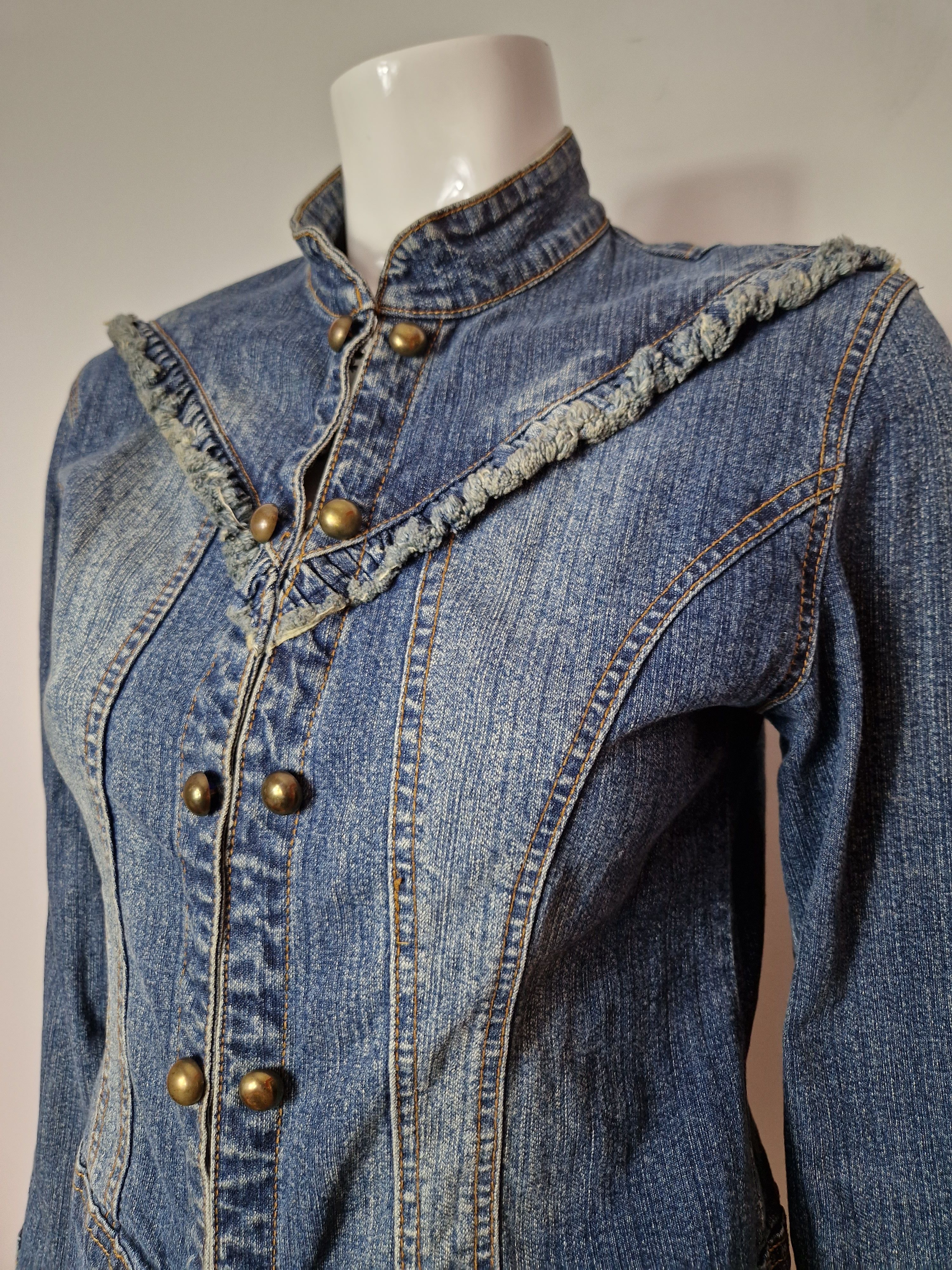Japanese Brand × Vintage vintage denim jacket Size S / US 4 / IT 40 - 5 Thumbnail