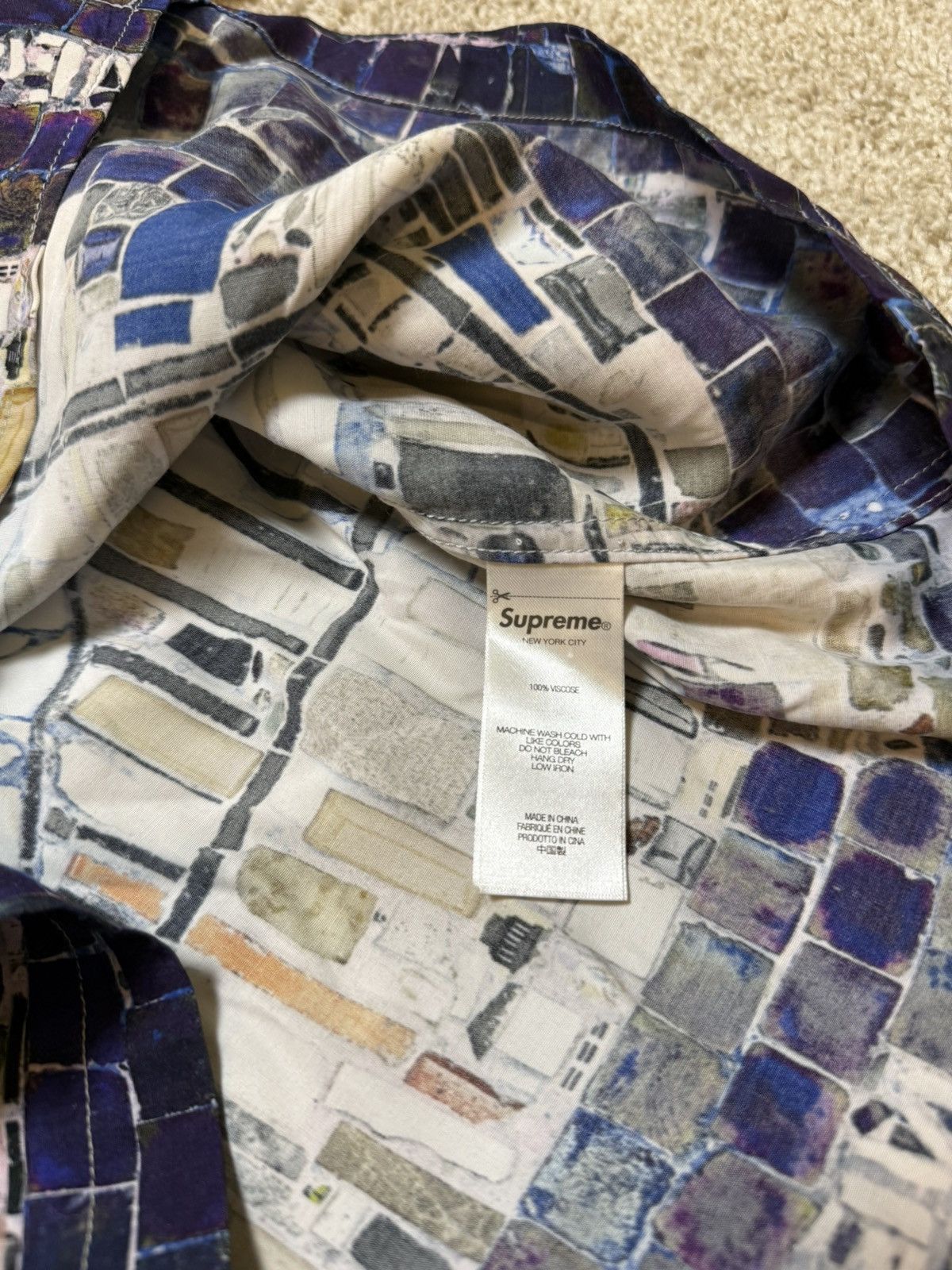 Supreme Supreme Mosaic Button-Up Shirt Size US S / EU 44-46 / 1 - 6 Thumbnail