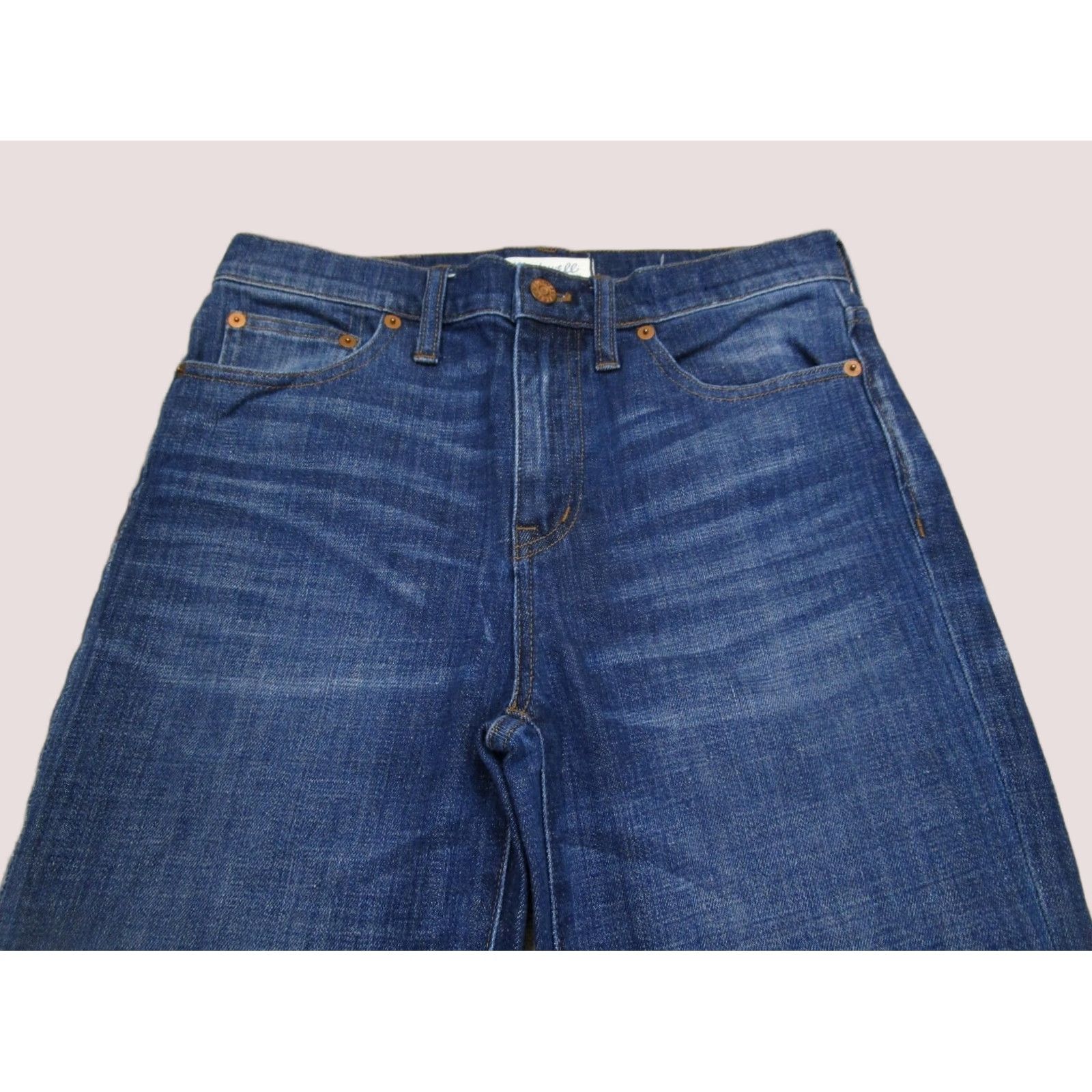 Madewell Madewell Jeans Women 28 Blue High Rise Flared Cropped Dark Wash 5-Pocket Denim Zip Front Size 28" / US 6 / IT 42 - 1 Thumbnail